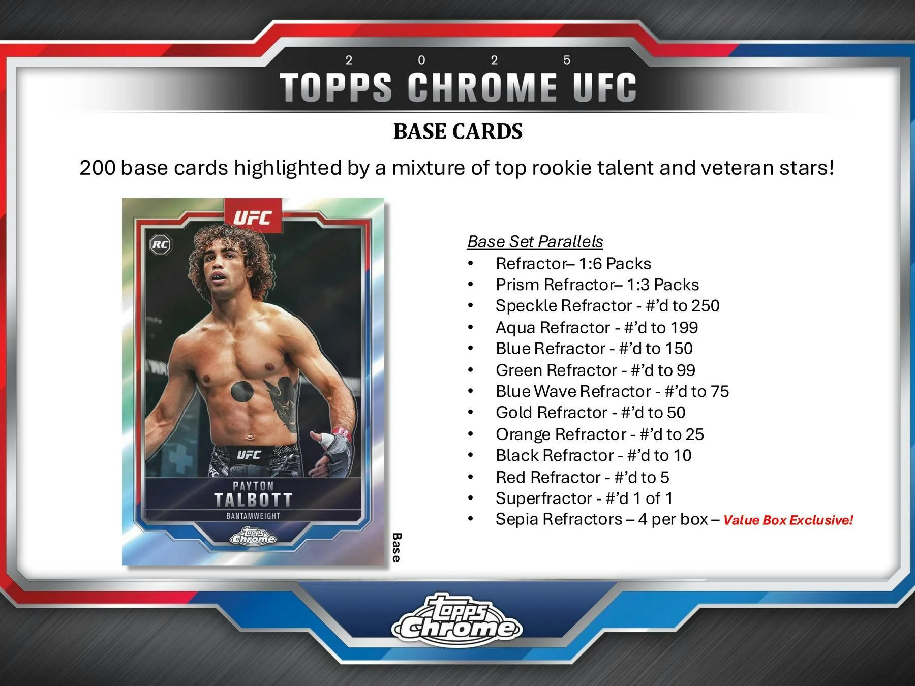 2025 Topps Chrome UFC 6-Pack Blaster Box - Image 4