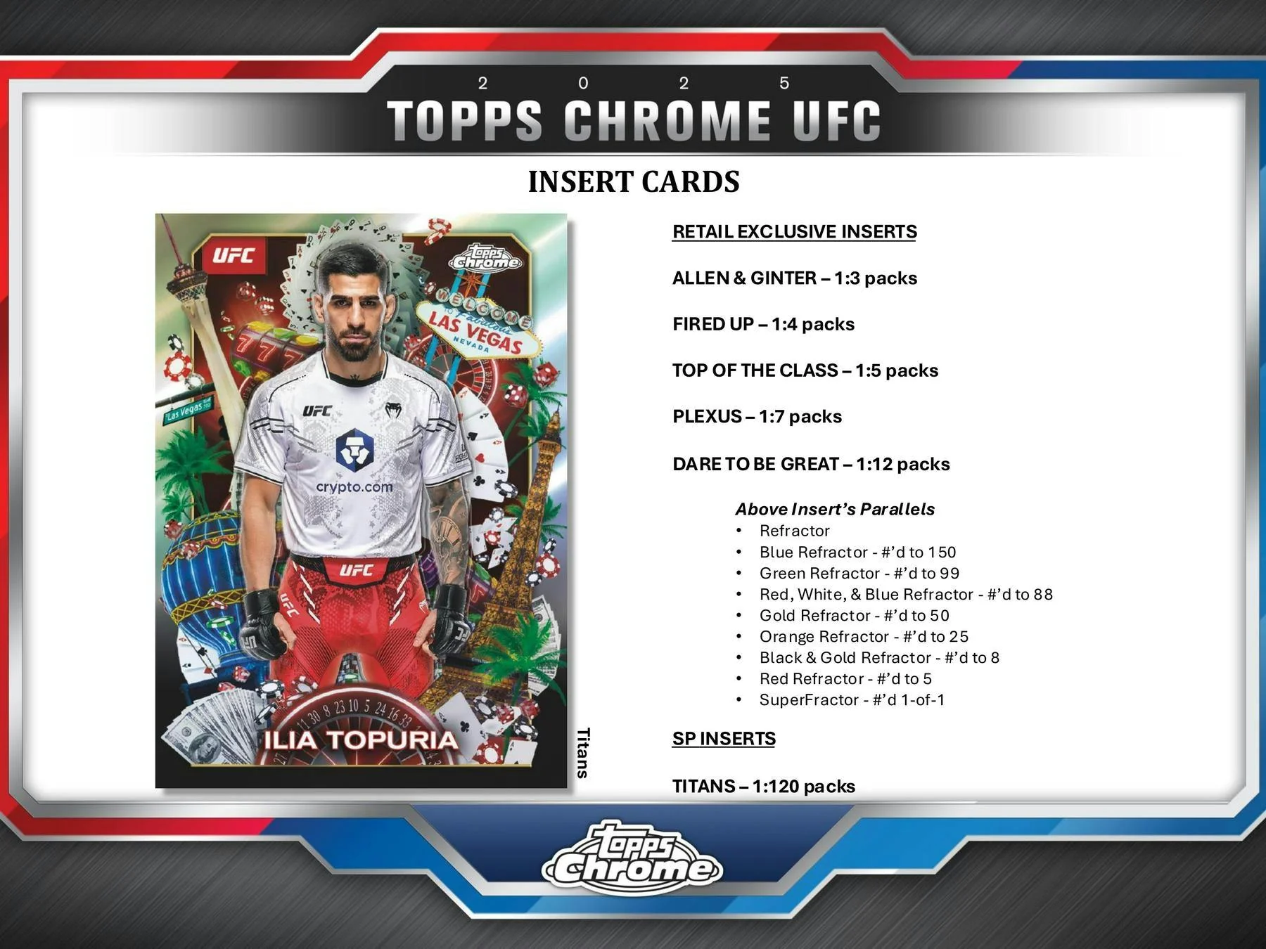 2025 Topps Chrome UFC 6-Pack Blaster Box - Image 5