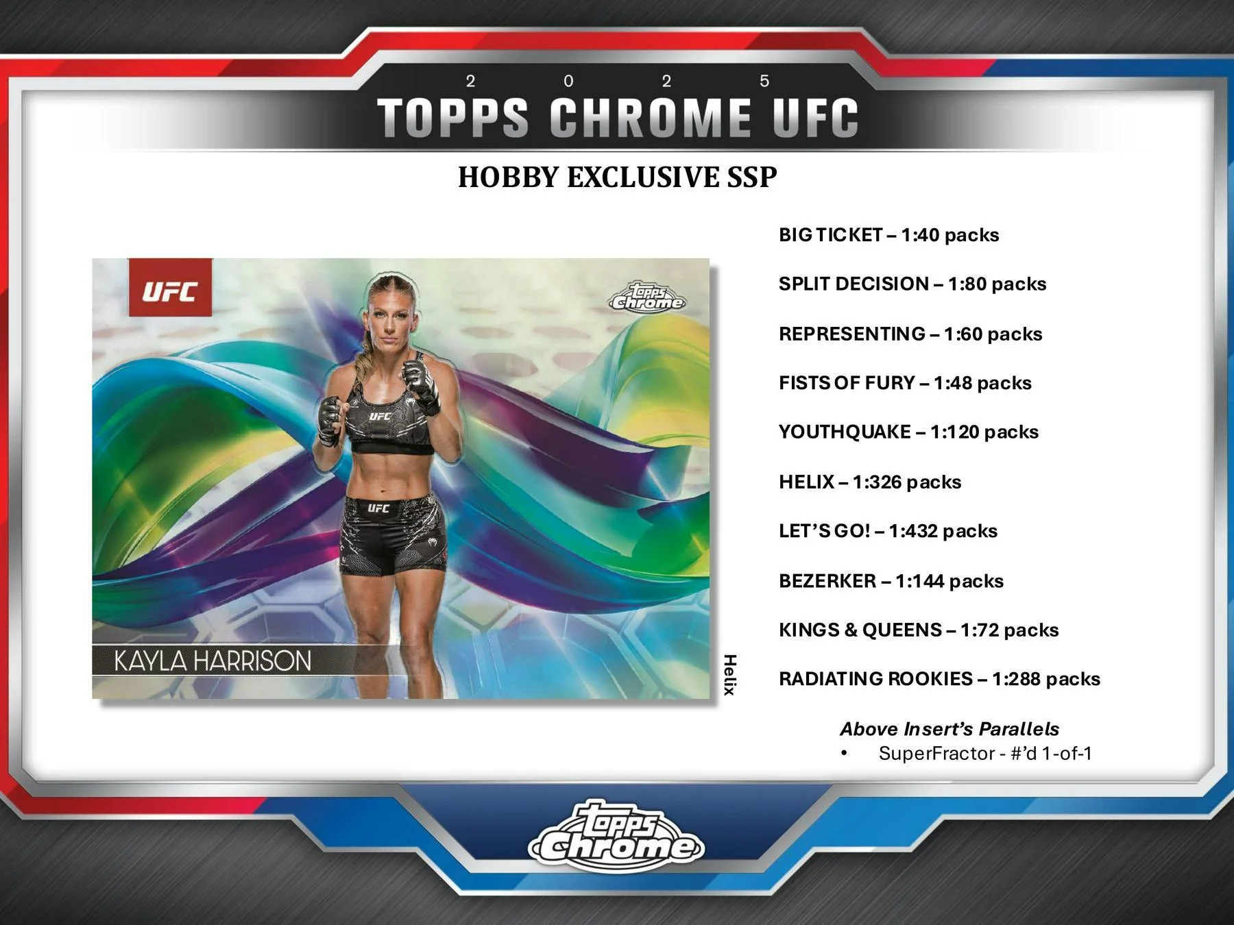 2025 Topps Chrome UFC Hobby Box - Image 6