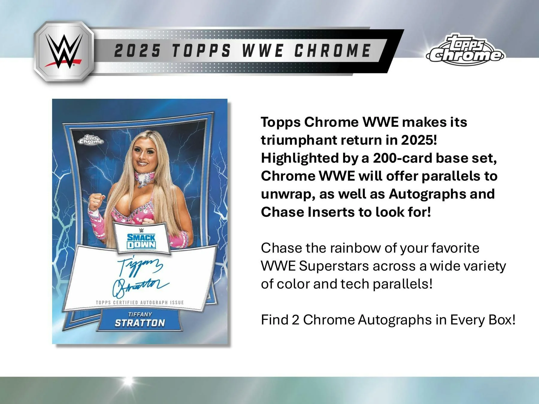 2025 Topps Chrome WWE Wrestling Hobby Box - Image 4