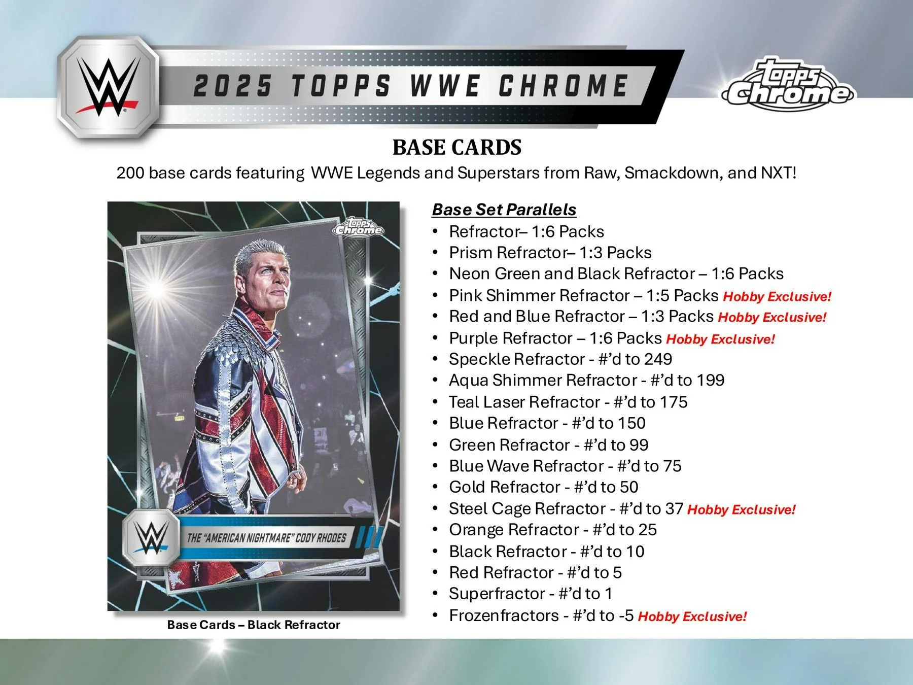 2025 Topps Chrome WWE Wrestling Hobby Box - Image 5