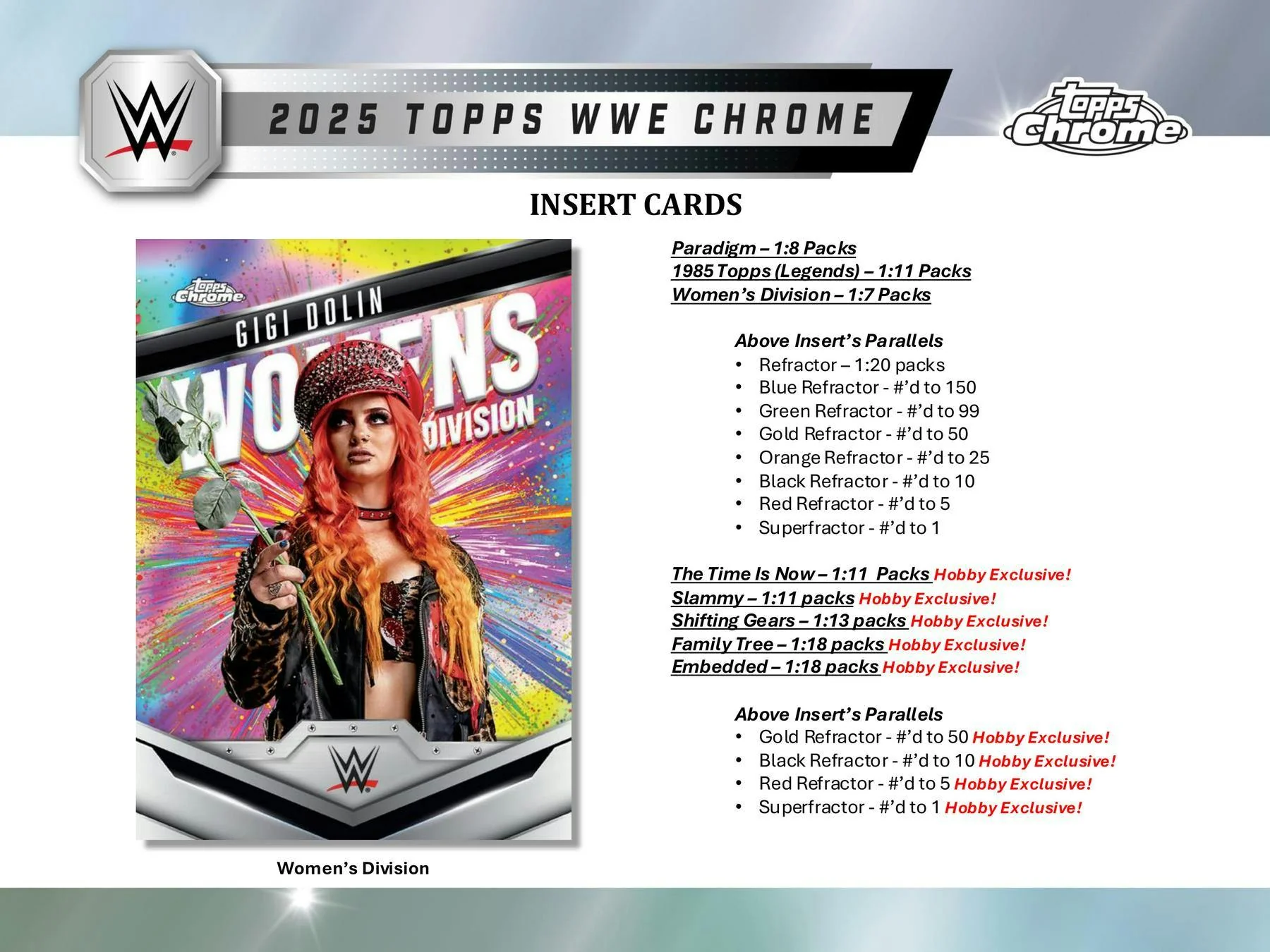 2025 Topps Chrome WWE Wrestling Hobby Box - Image 6