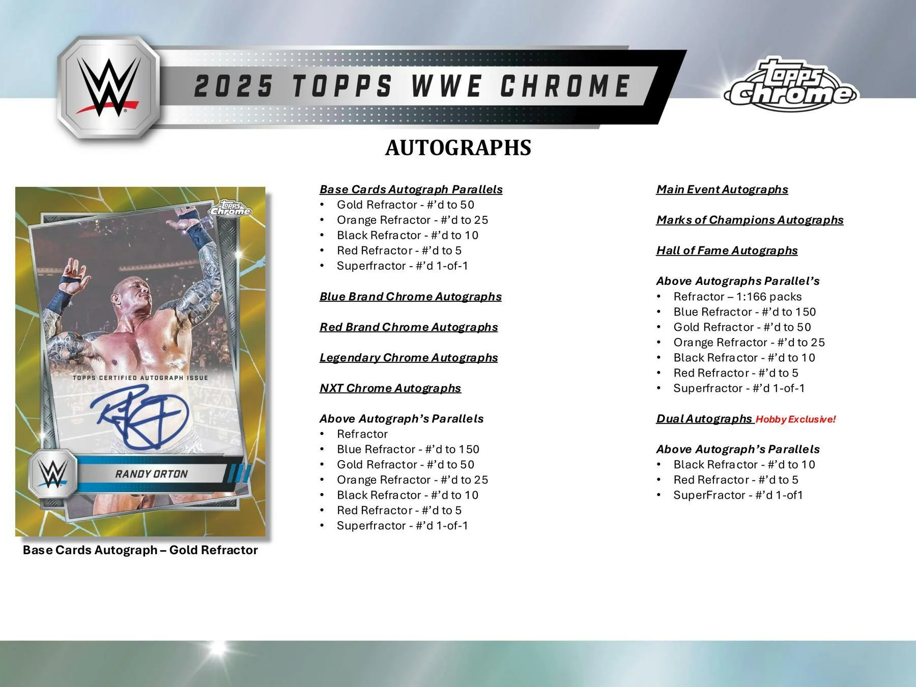 2025 Topps Chrome WWE Wrestling Hobby Box - Image 8