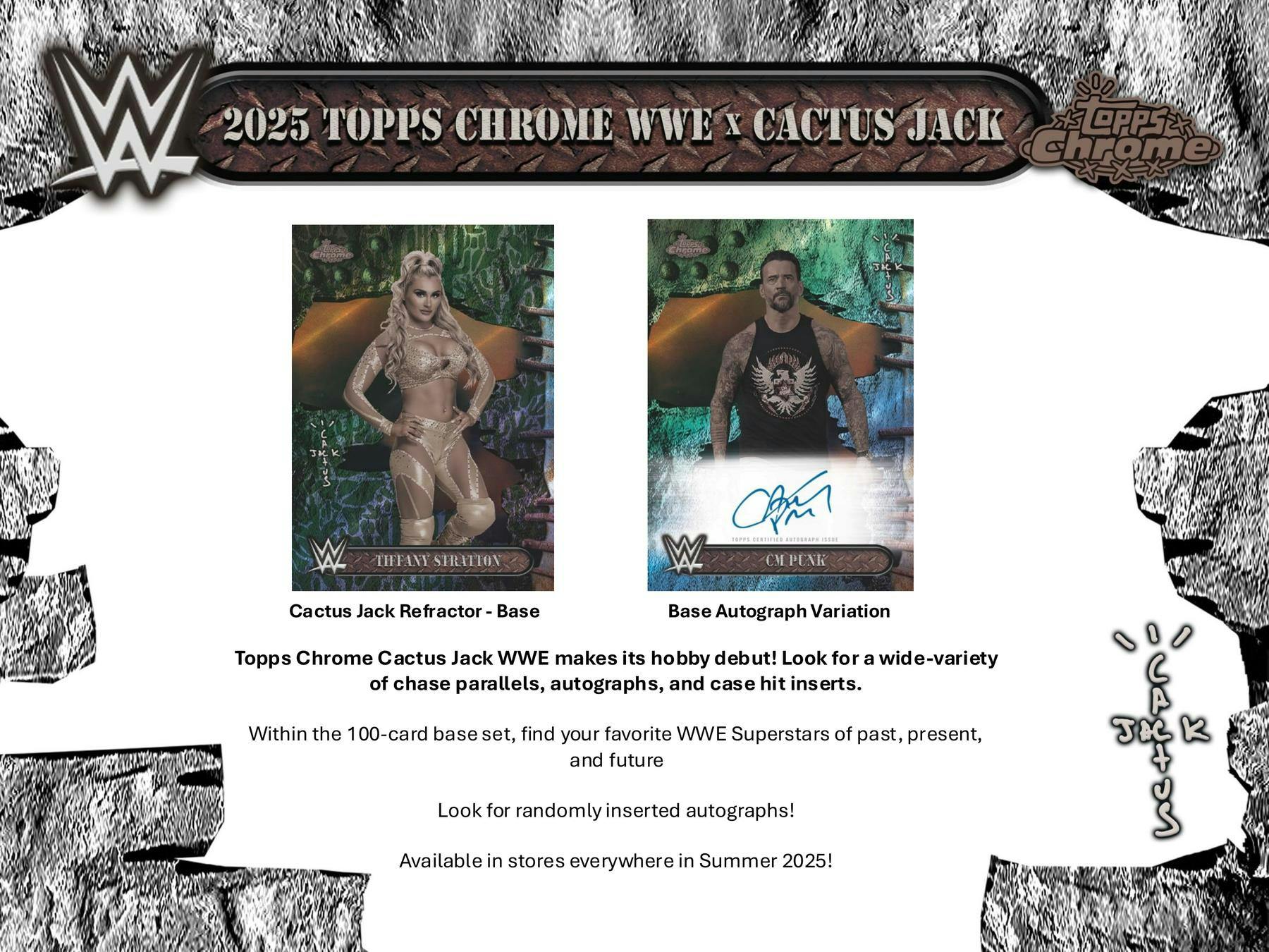 2025 Topps Chrome WWE x Cactus Jack Hobby Box | Columbia Sports Cards - Image 4
