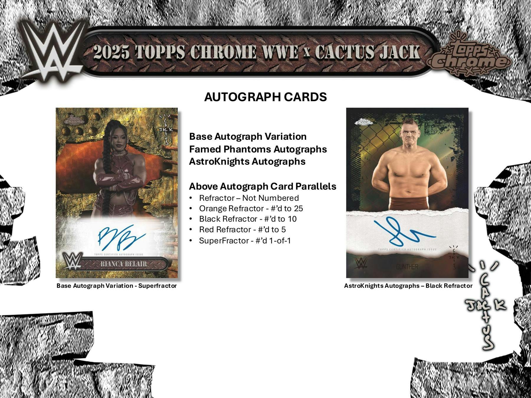 2025 Topps Chrome WWE x Cactus Jack Hobby Box | Columbia Sports Cards - Image 7