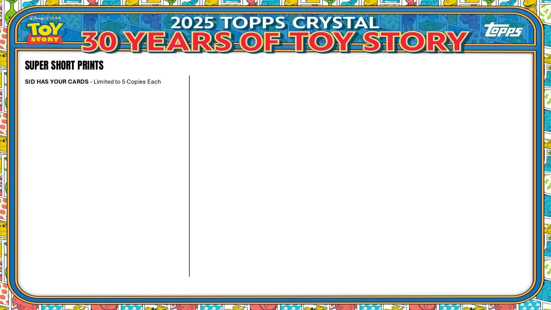 2025 Topps Crystal 30 Years of Toy Story Hobby Box | Columbia Sports Cards - Image 10