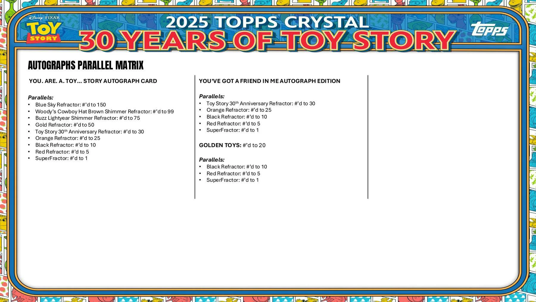 2025 Topps Crystal 30 Years of Toy Story Hobby Box | Columbia Sports Cards - Image 11
