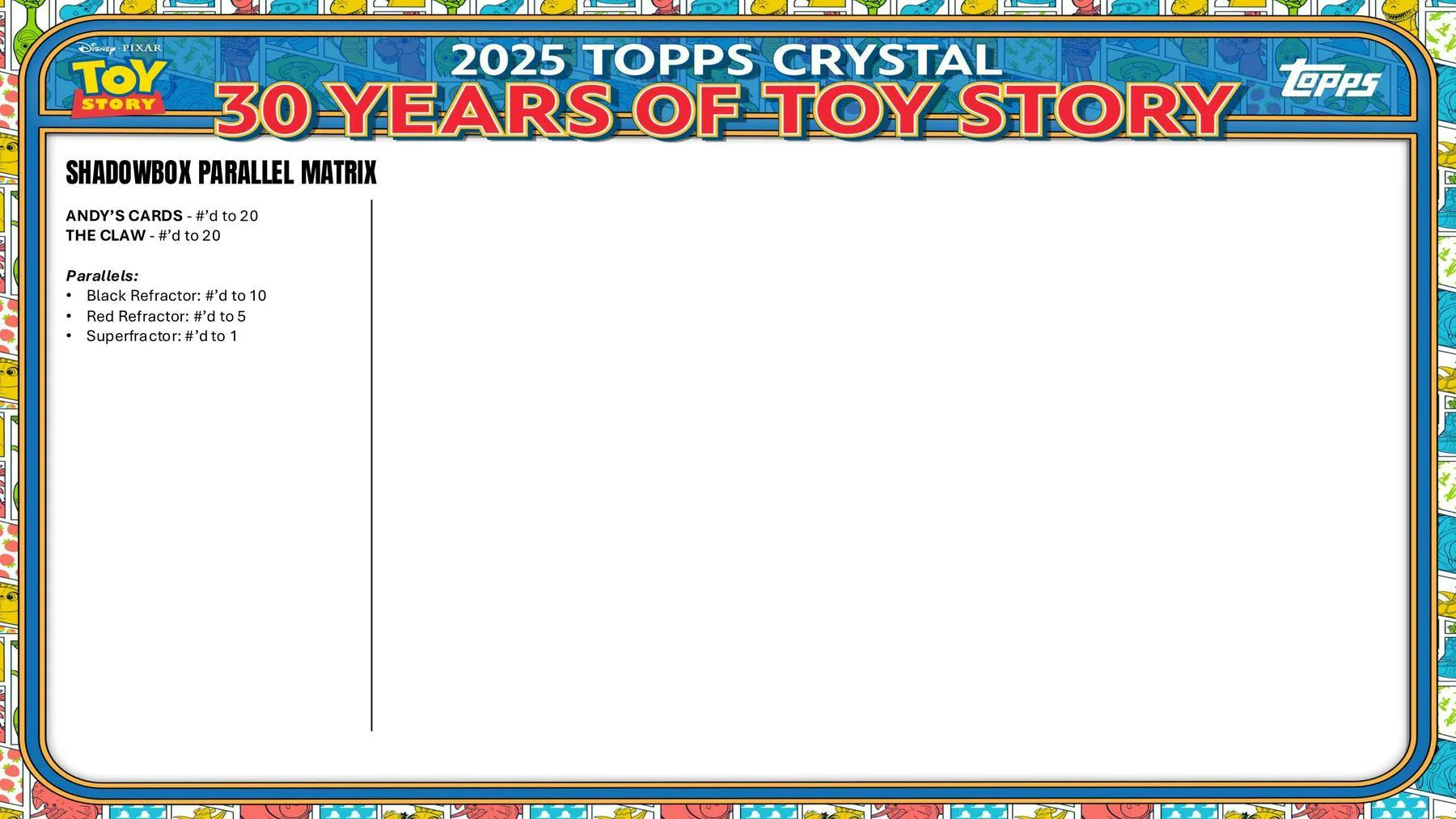 2025 Topps Crystal 30 Years of Toy Story Hobby Box | Columbia Sports Cards - Image 9