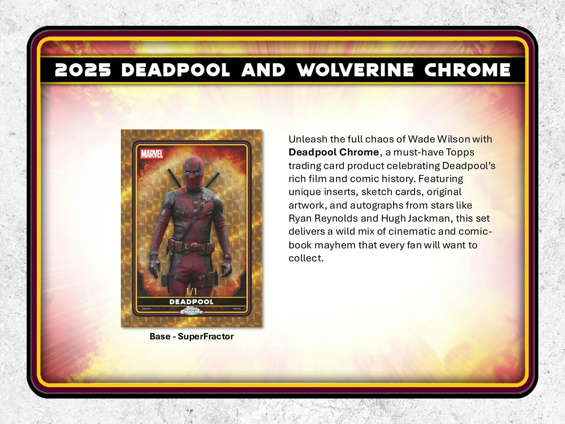 2025 Topps Deadpool Chrome Hobby Box | Columbia Sports Cards - Image 2