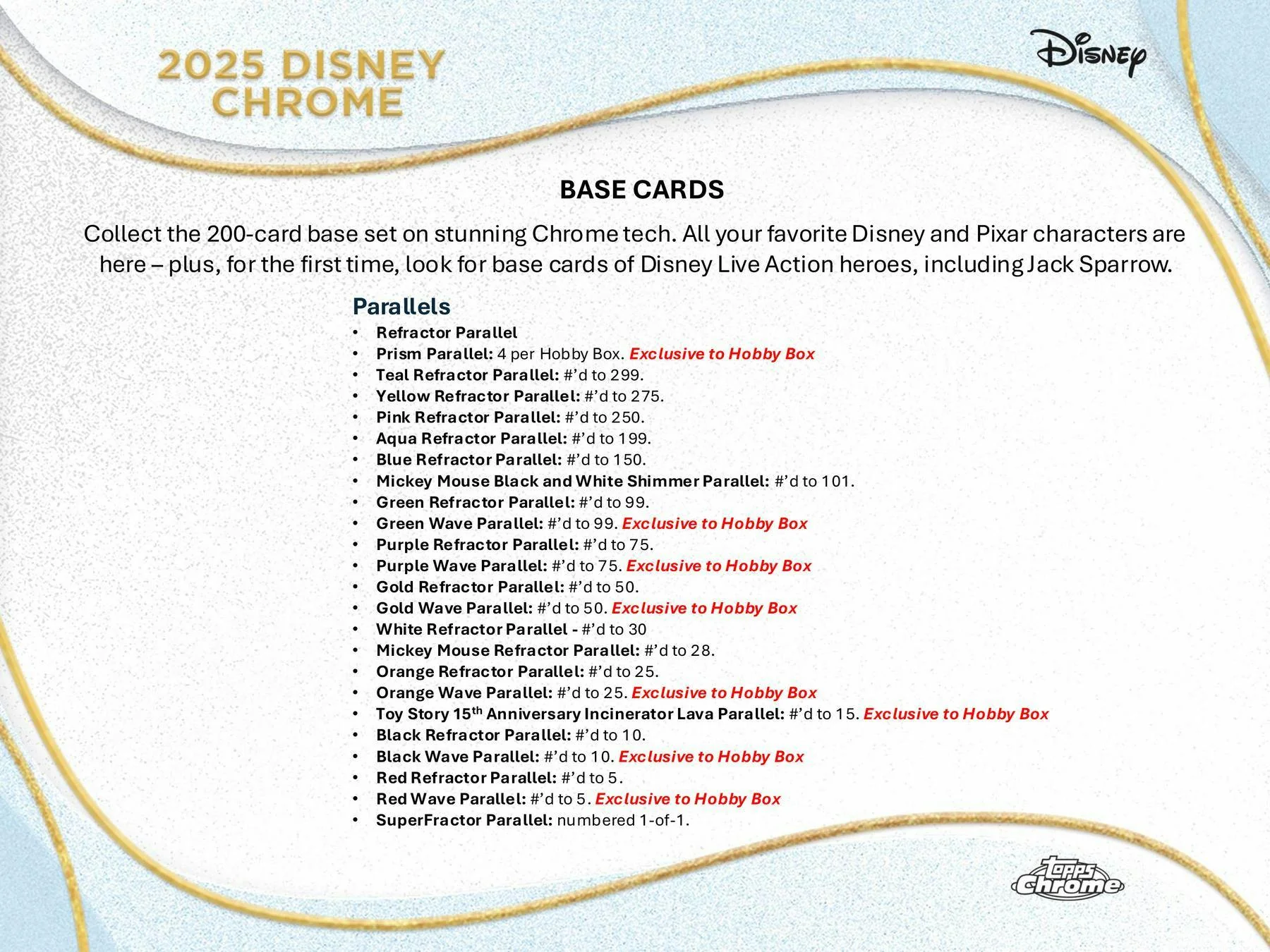 2025 Topps Disney Chrome Hobby Box | Columbia Sports Cards - Image 4