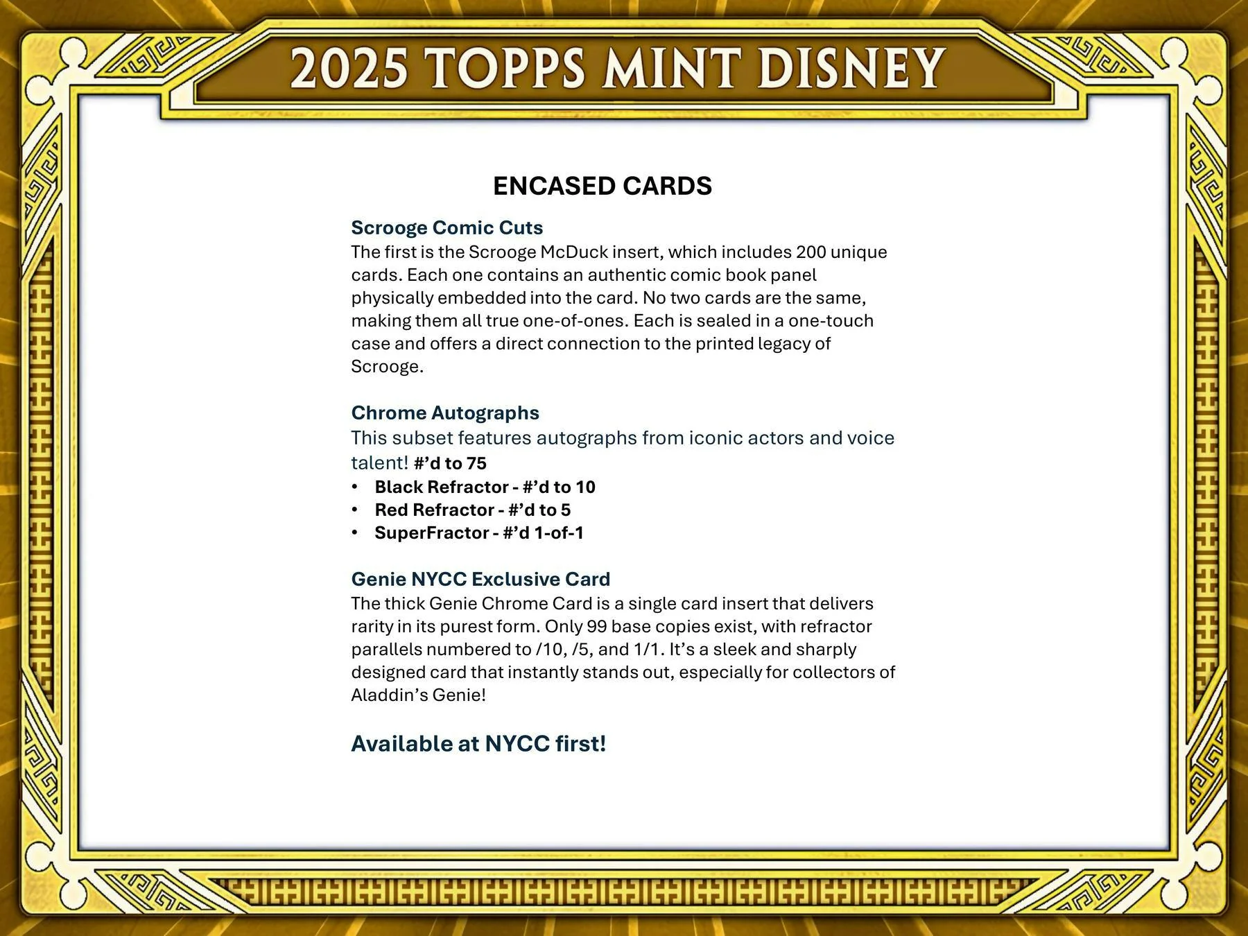 2025 Topps Disney Mint Hobby Box | Columbia Sports Cards - Image 6