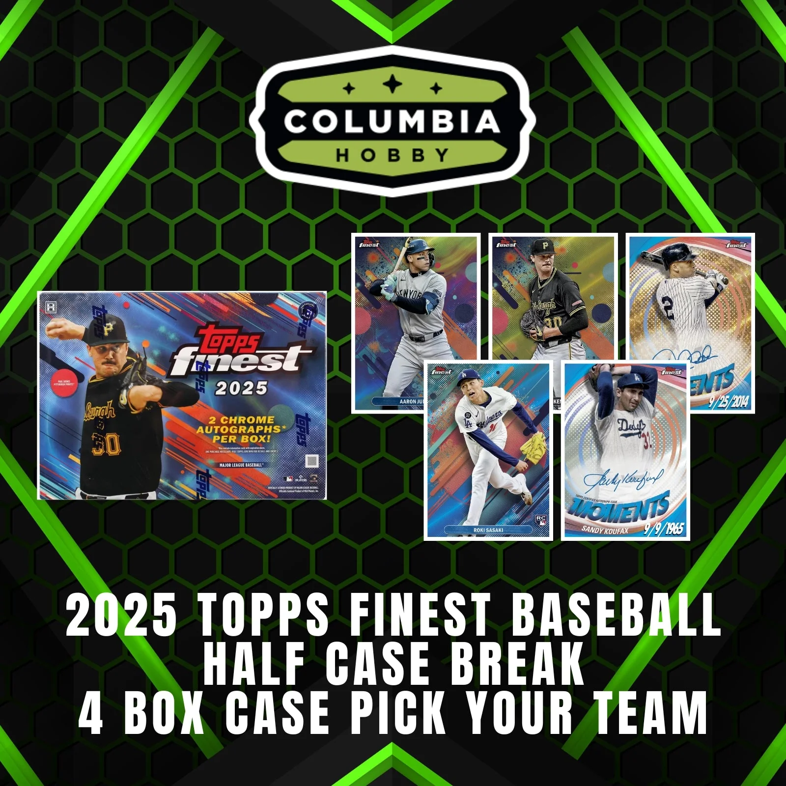 2025 Topps Finest Baseball Hobby Box | Columbia Sports Cards - Image 15