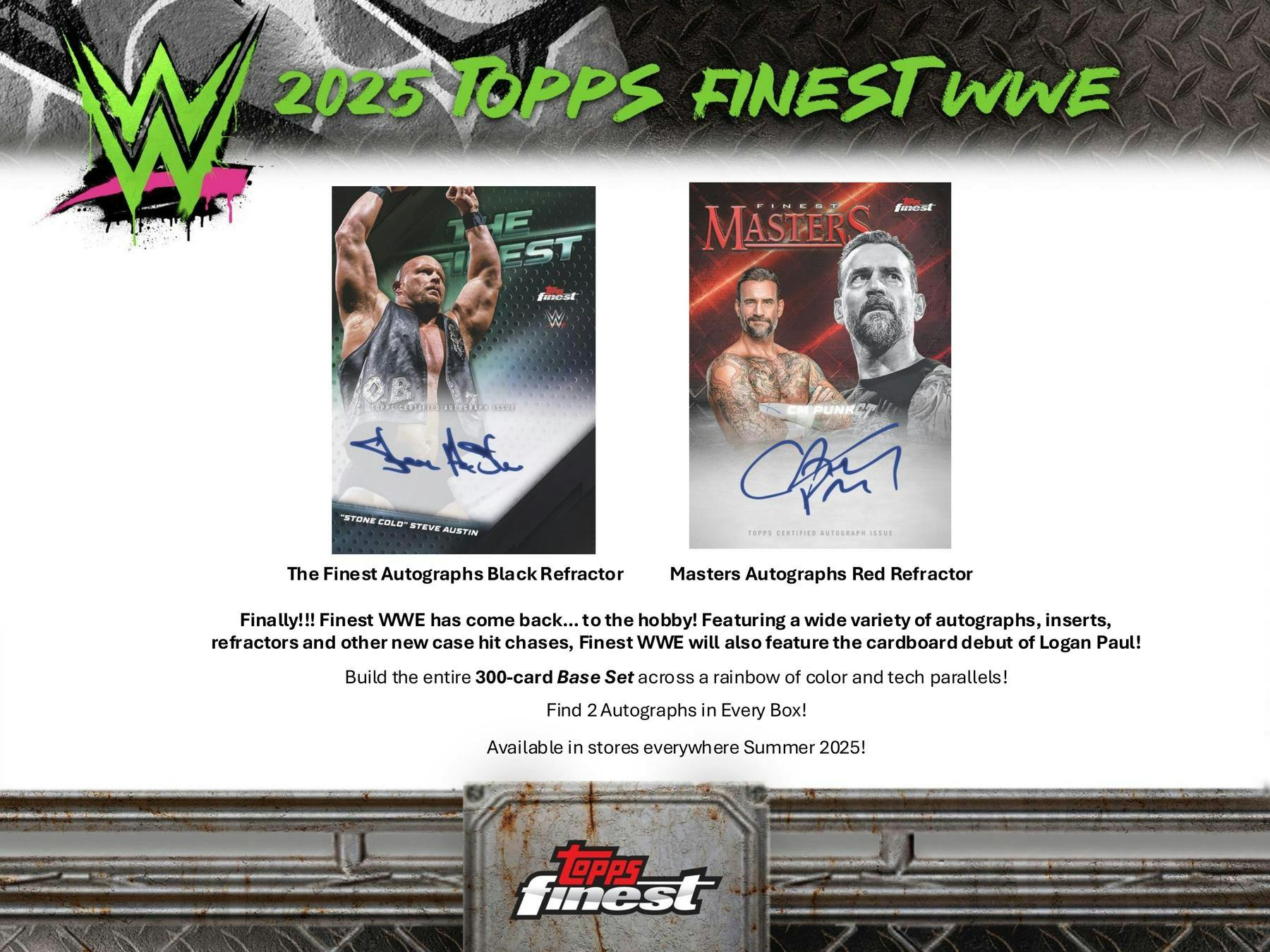2025 Topps Finest WWE Hobby Box | Columbia Sports Cards - Image 2