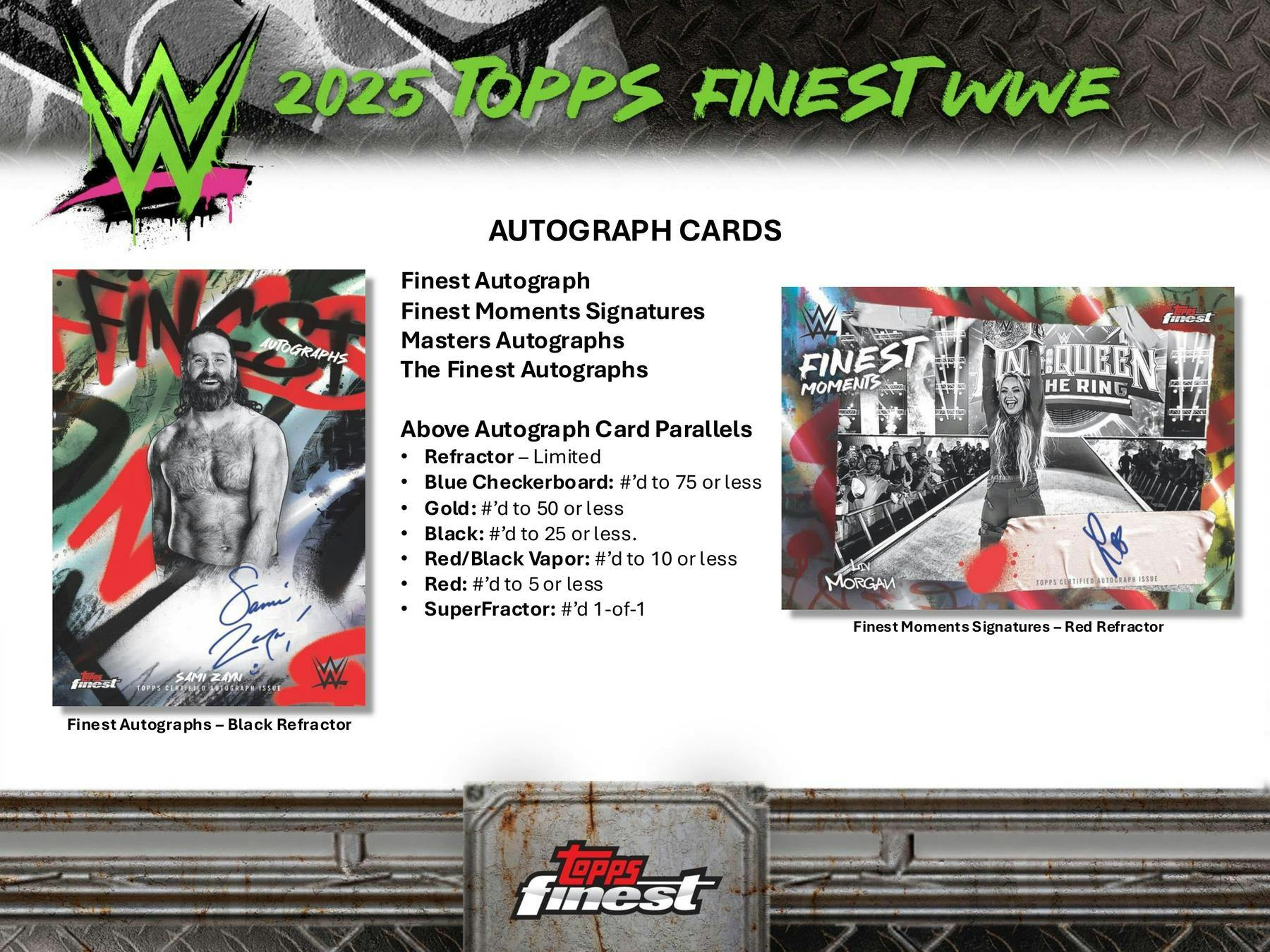 2025 Topps Finest WWE Hobby Box | Columbia Sports Cards - Image 5