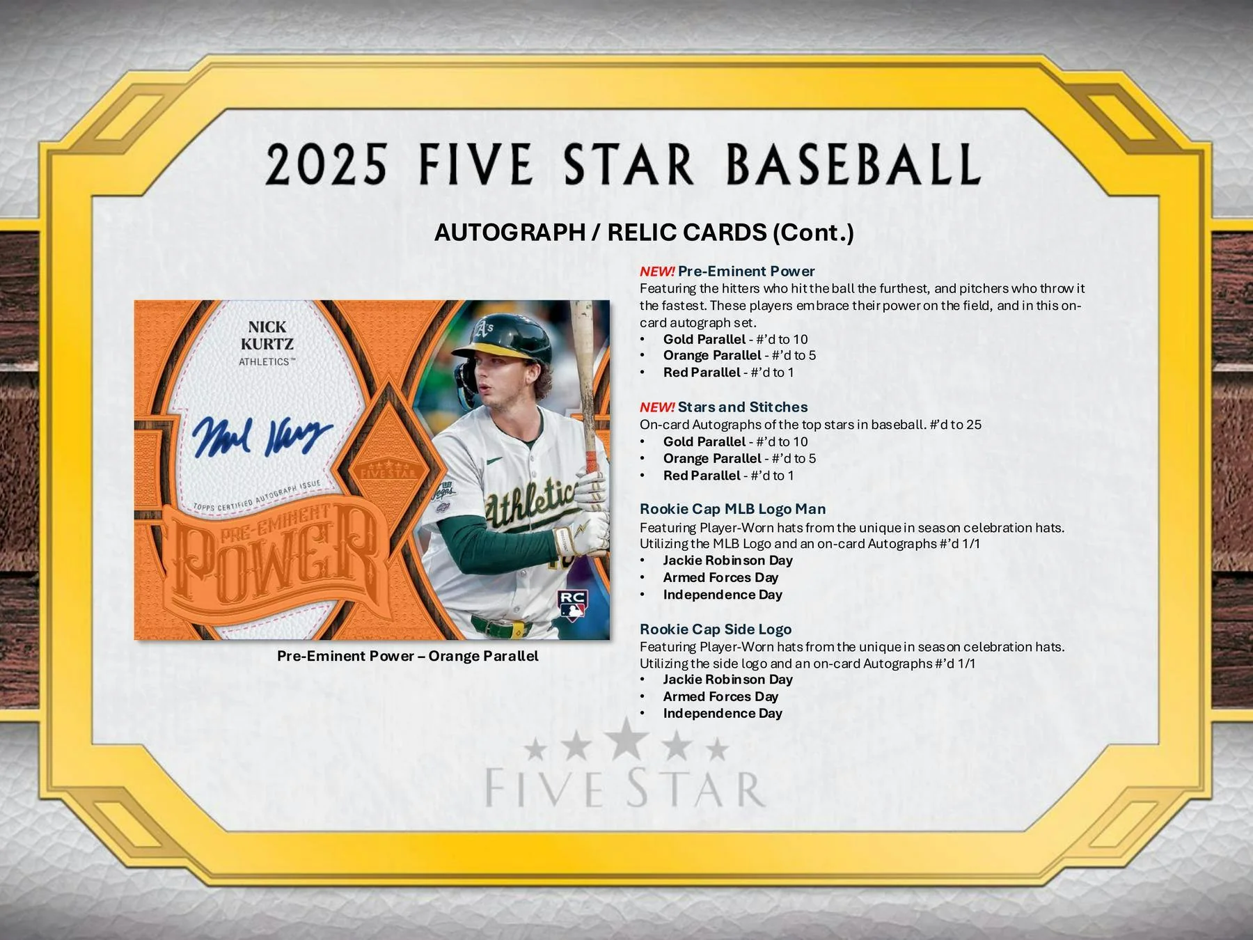 2025 Topps Five Star Baseball Hobby Box - Image 5