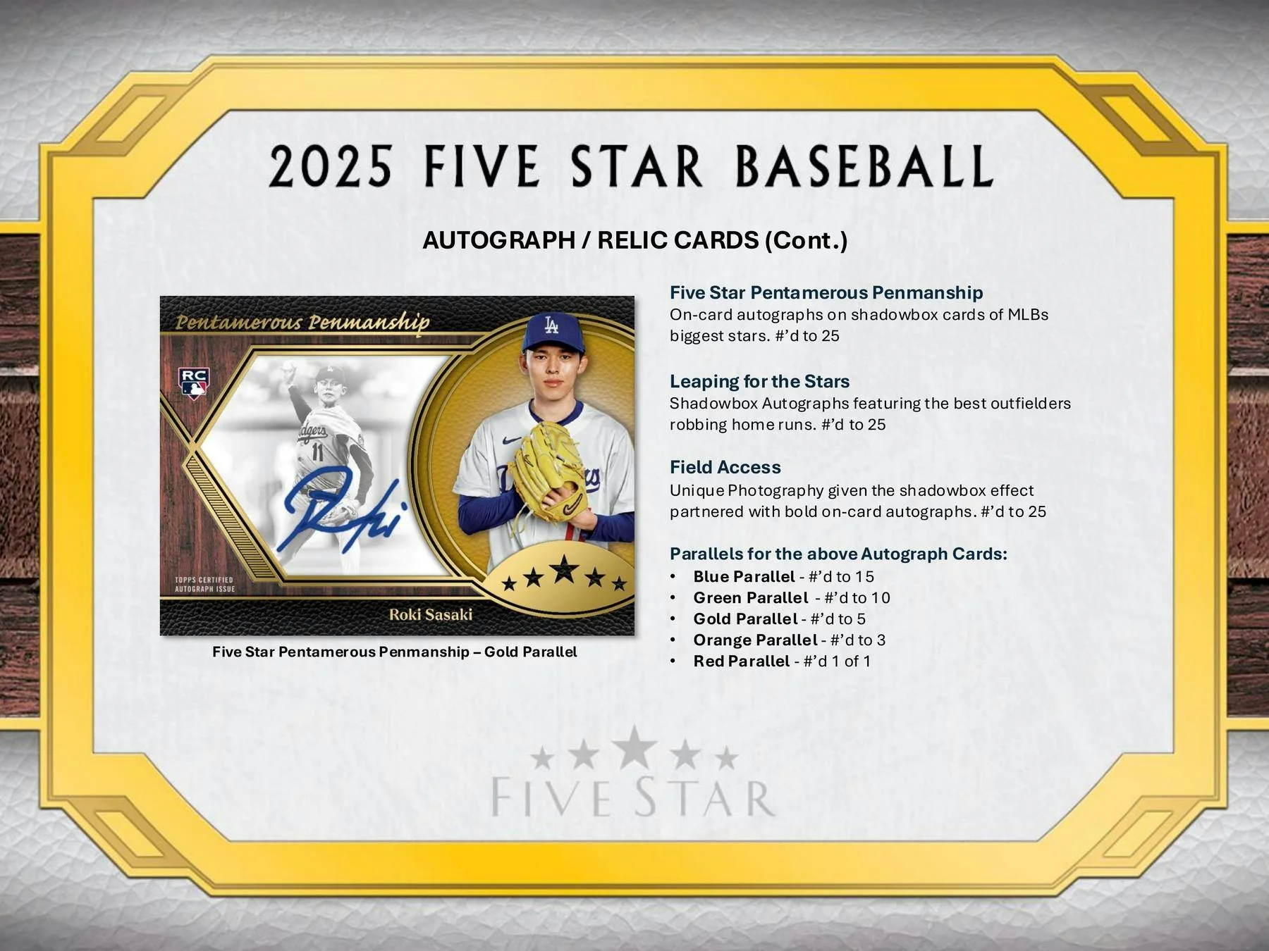 2025 Topps Five Star Baseball Hobby Box - Image 8