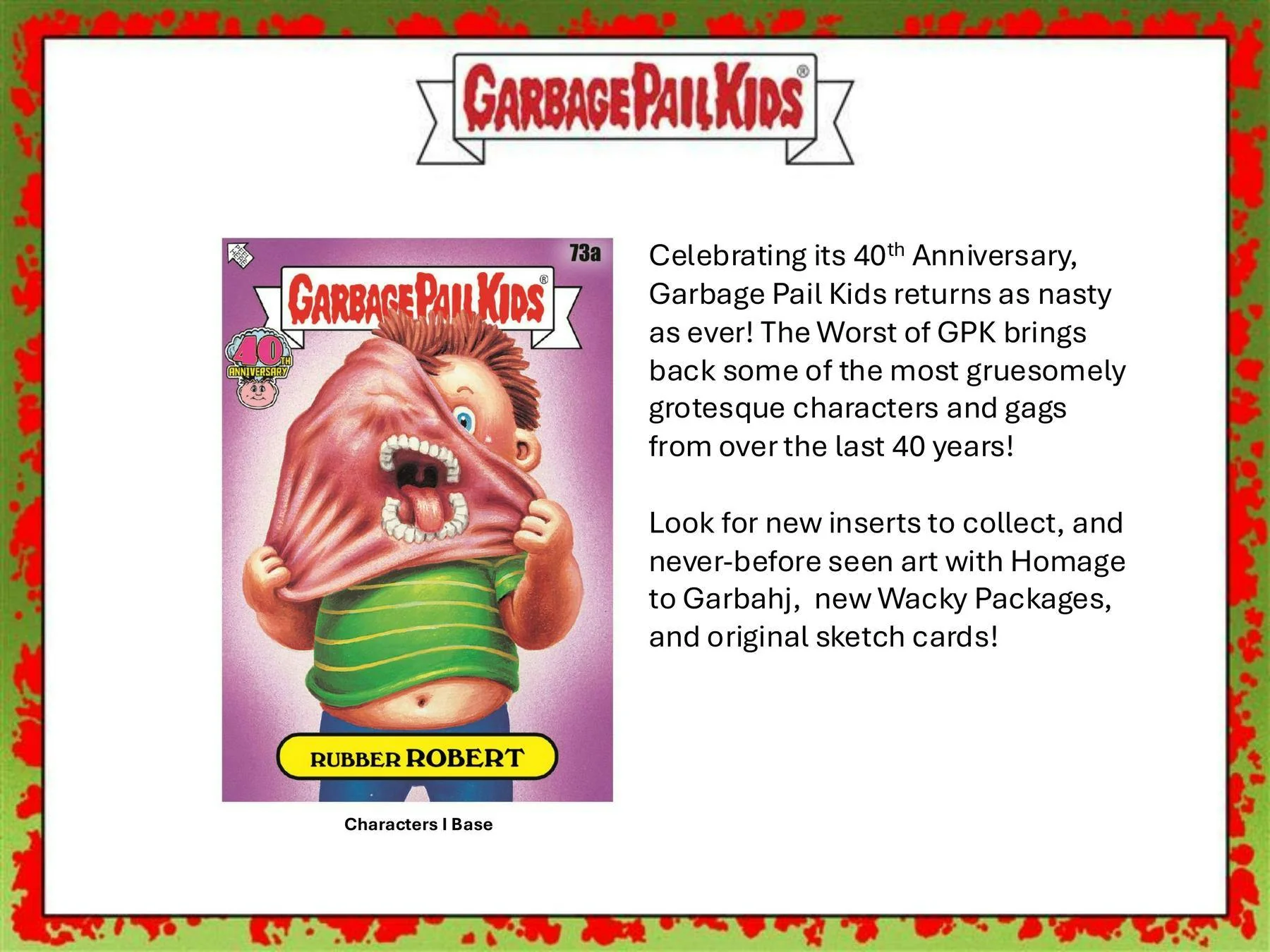 2025 Topps Garbage Pail Kids Worst of GPK 40th Anniversary Edition Hobby Box – Columbia Sports Cards & More - Image 3