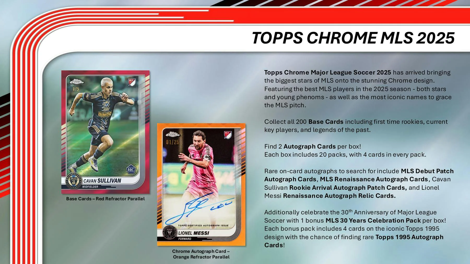 2025 Topps Chrome MLS Hobby Box | Columbia Sports Cards - Image 2