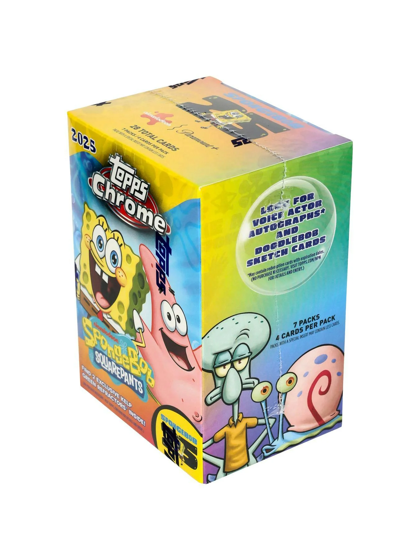 2025 Topps Chrome SpongeBob Squarepants 25th Anniversary 7-Pack Blaster Box | Columbia Sports Cards - Image 2