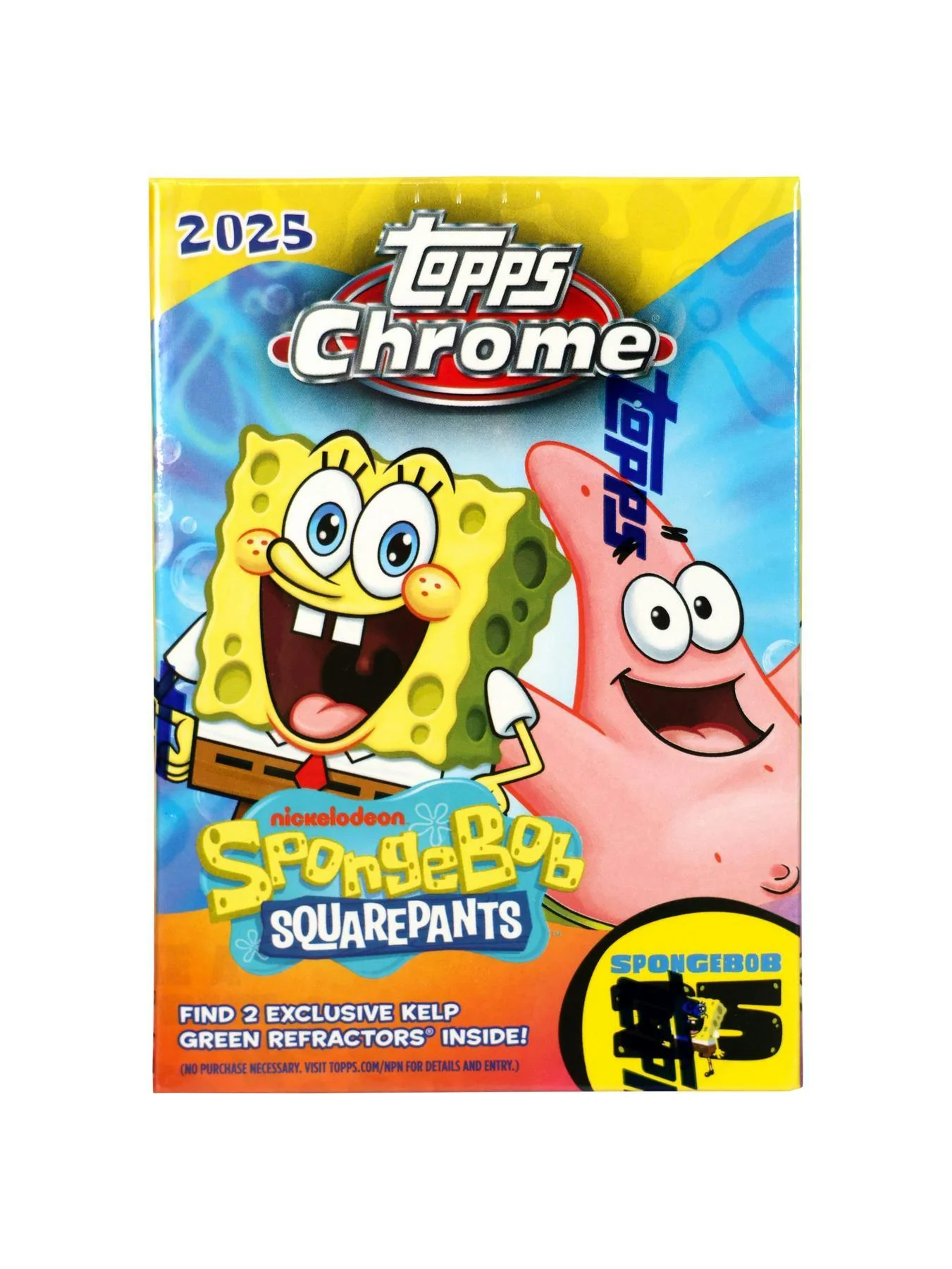 2025 Topps Chrome SpongeBob Squarepants 25th Anniversary 7-Pack Blaster Box | Columbia Sports Cards - Image 3