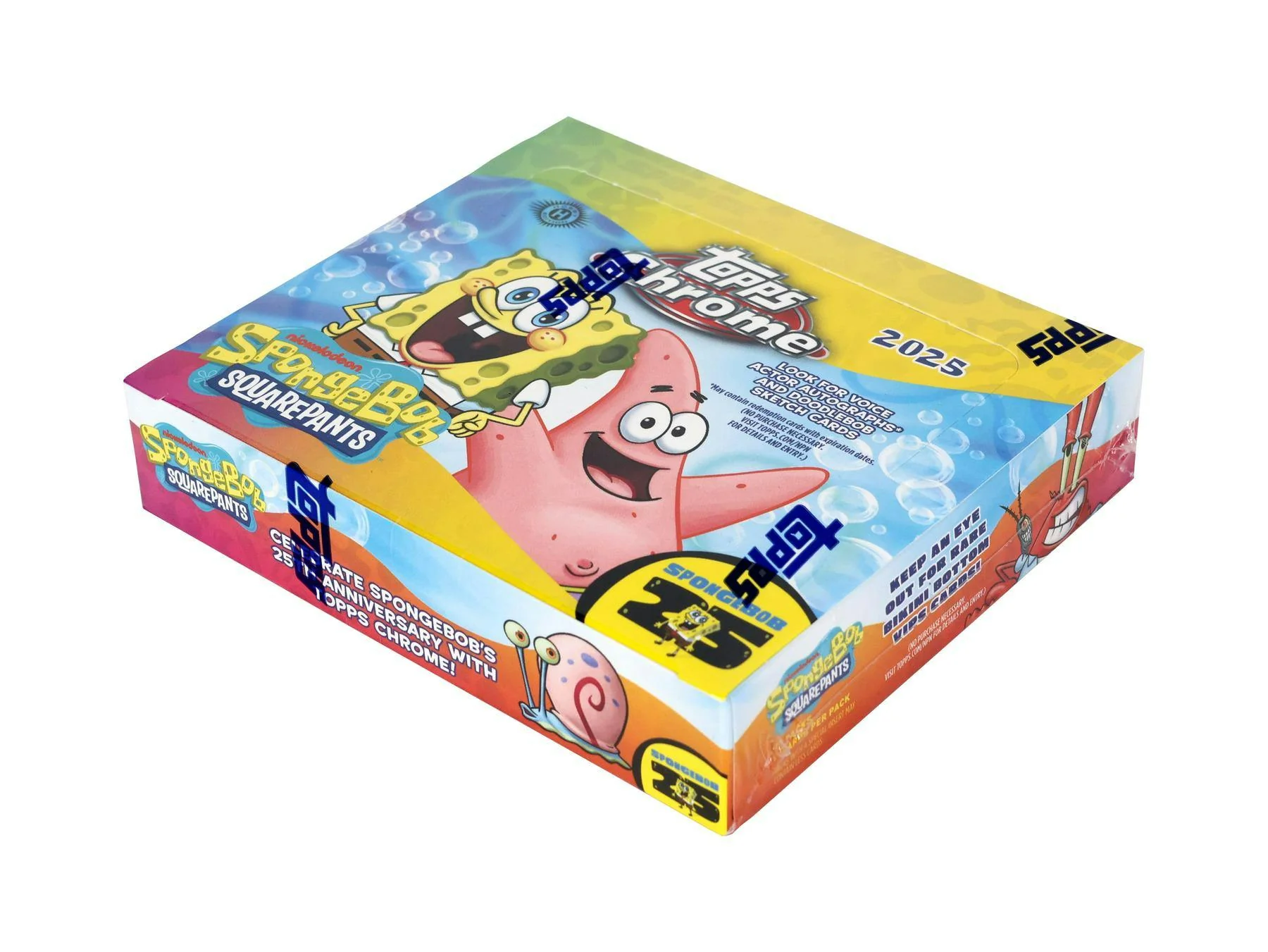 2025 Topps Chrome SpongeBob Squarepants 25th Anniversary Hobby Box | Columbia Sports Cards