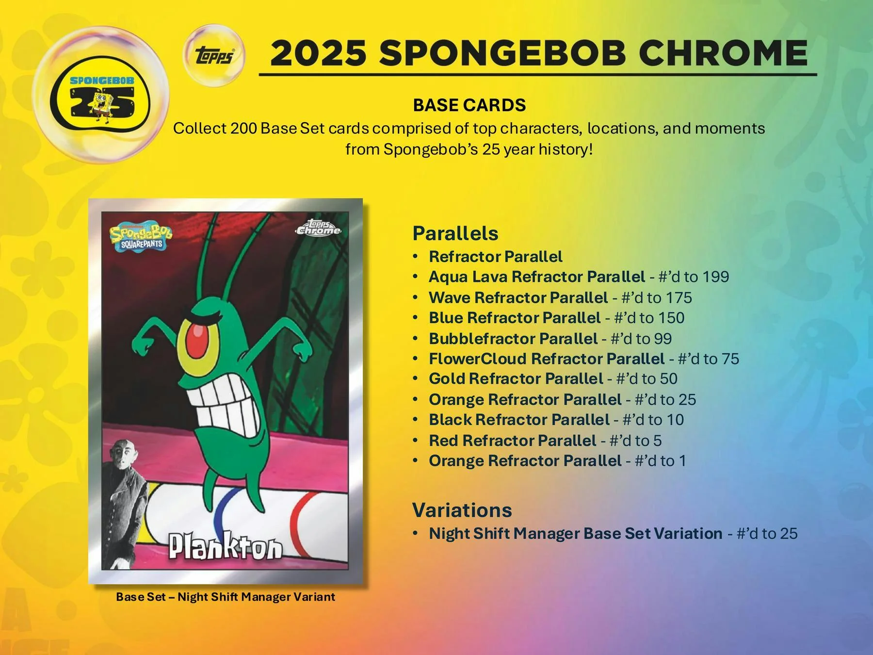 2025 Topps Chrome SpongeBob Squarepants 25th Anniversary Hobby Box | Columbia Sports Cards - Image 5