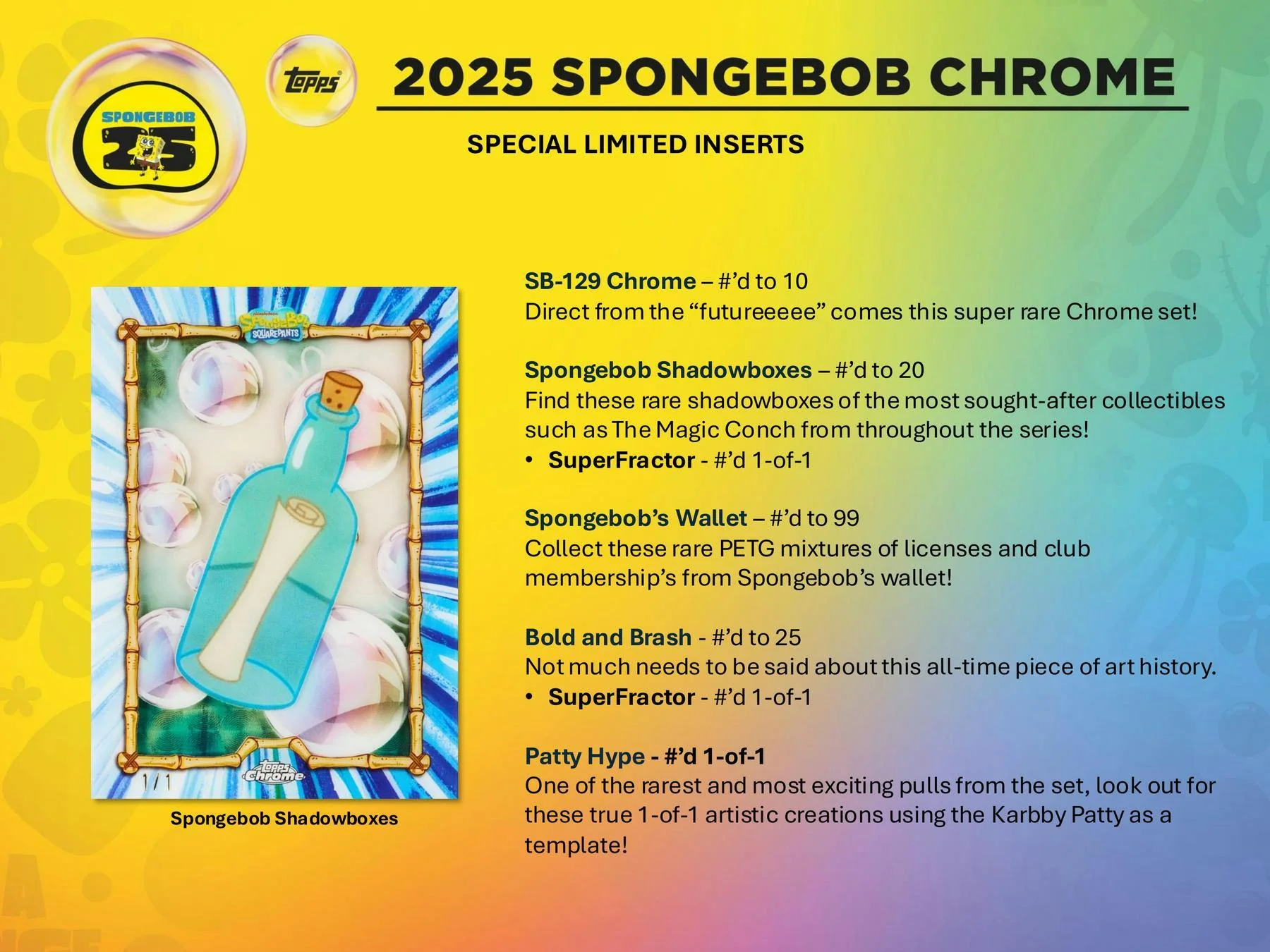 2025 Topps Chrome SpongeBob Squarepants 25th Anniversary Hobby Box | Columbia Sports Cards - Image 8