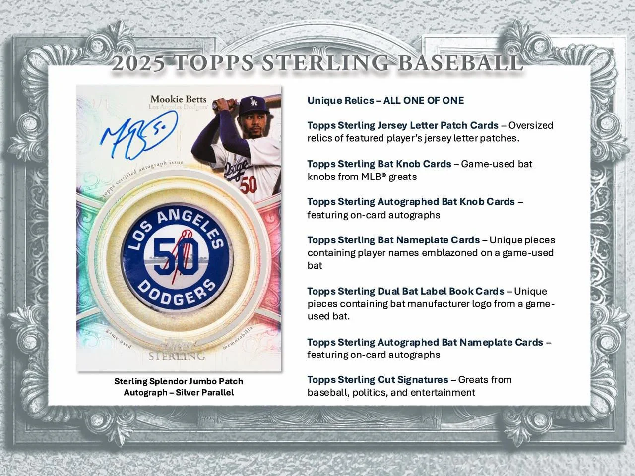 2025 Topps Sterling Baseball Hobby Box - Image 5