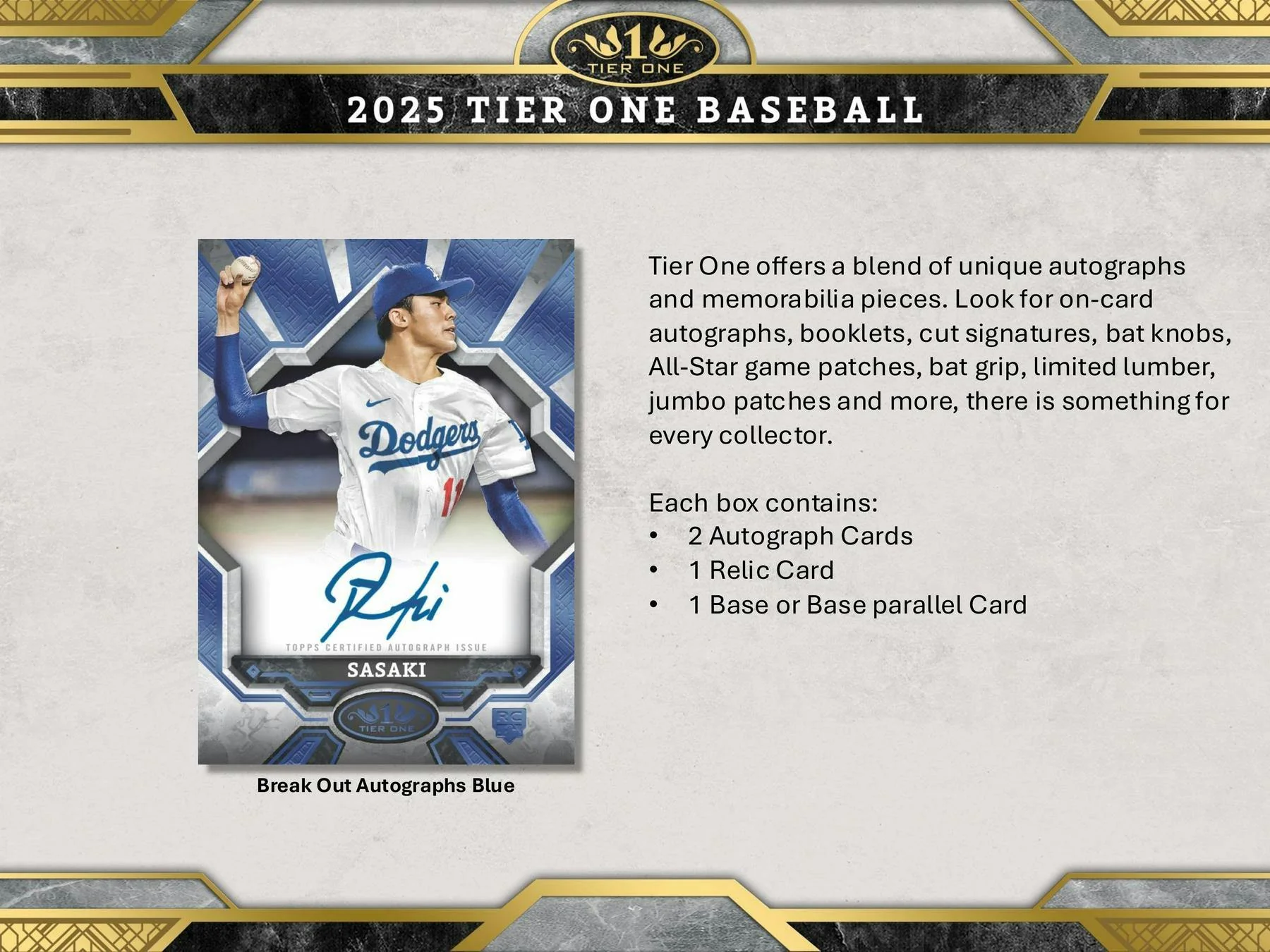 2025 Topps Tier One Baseball Hobby Box | Columbia Sports Cards - Image 2
