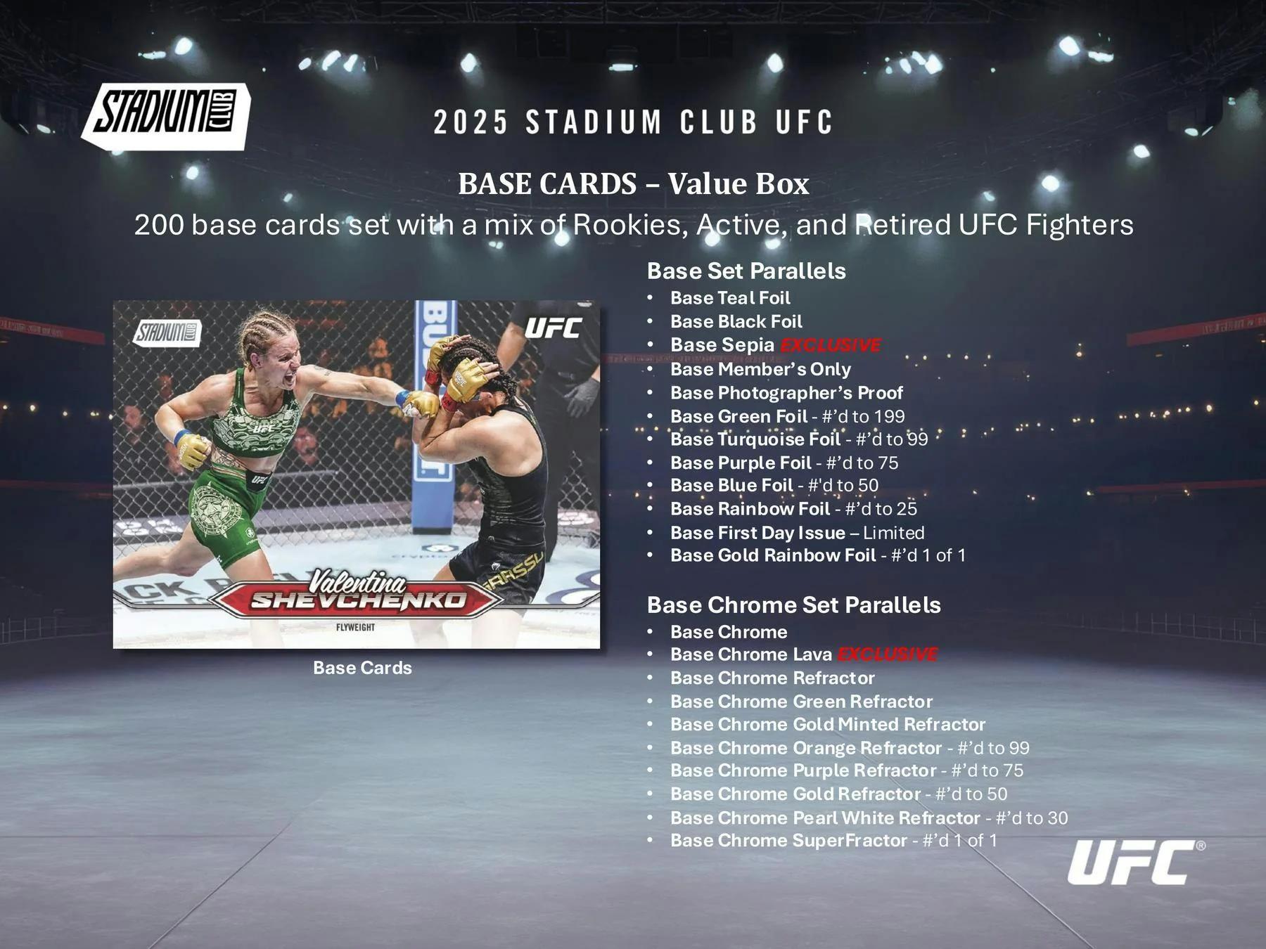 2025 Topps Stadium Club UFC 6-Pack Blaster Box | Columbia Sports Cards - Image 3