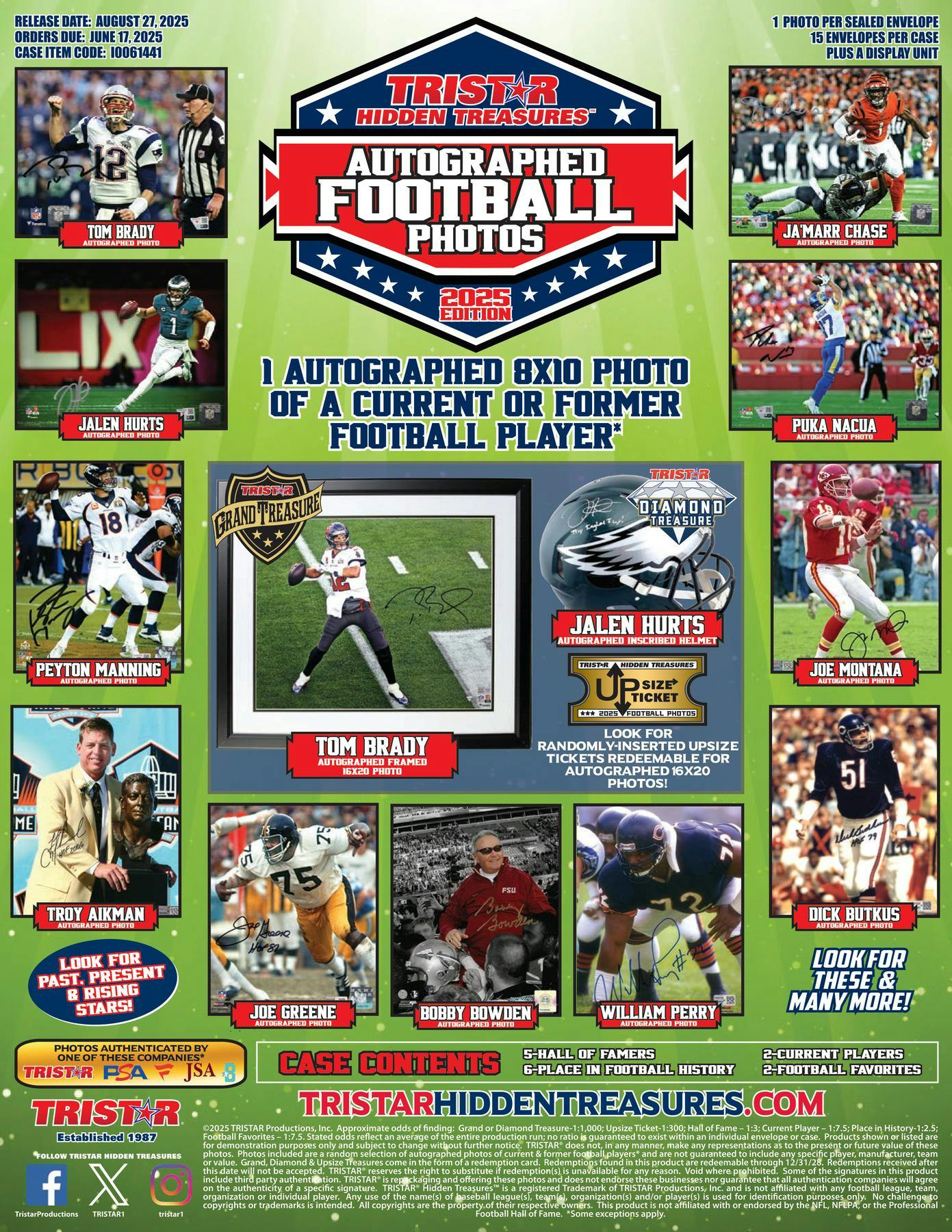 2025 TriStar Hidden Treasures Autographed Football Photos Hobby Box | Columbia Sports Cards - Image 3