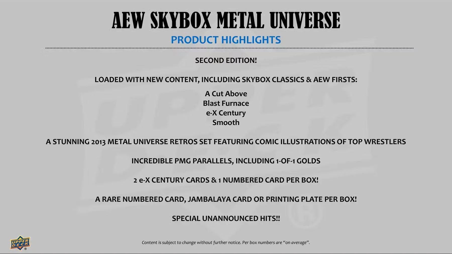 2025 Upper Deck AEW Skybox Metal Universe Wrestling Hobby Box - Image 4