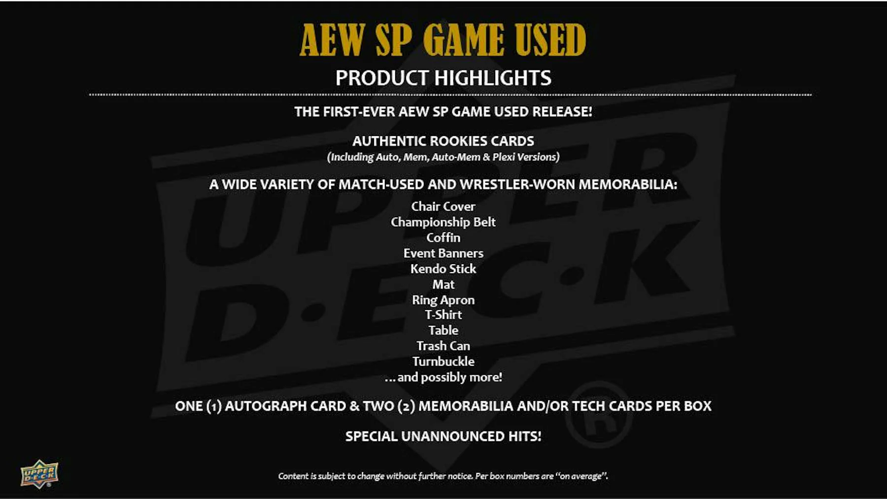 2025 Upper Deck AEW SP Game Used Wrestling Hobby Box - Image 2