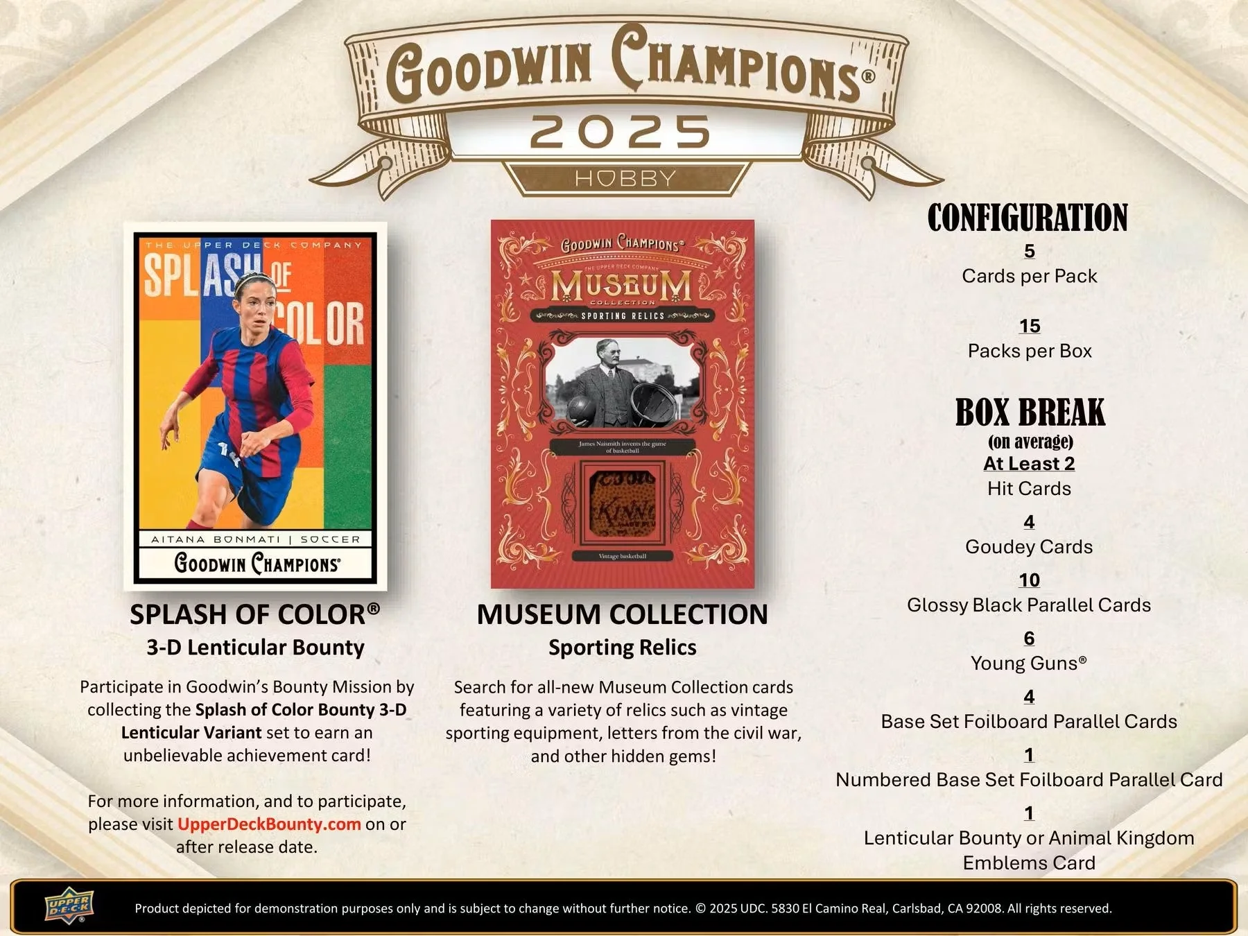 2025 Upper Deck Goodwin Champions Hobby Box | Columbia Sports Cards - Image 8
