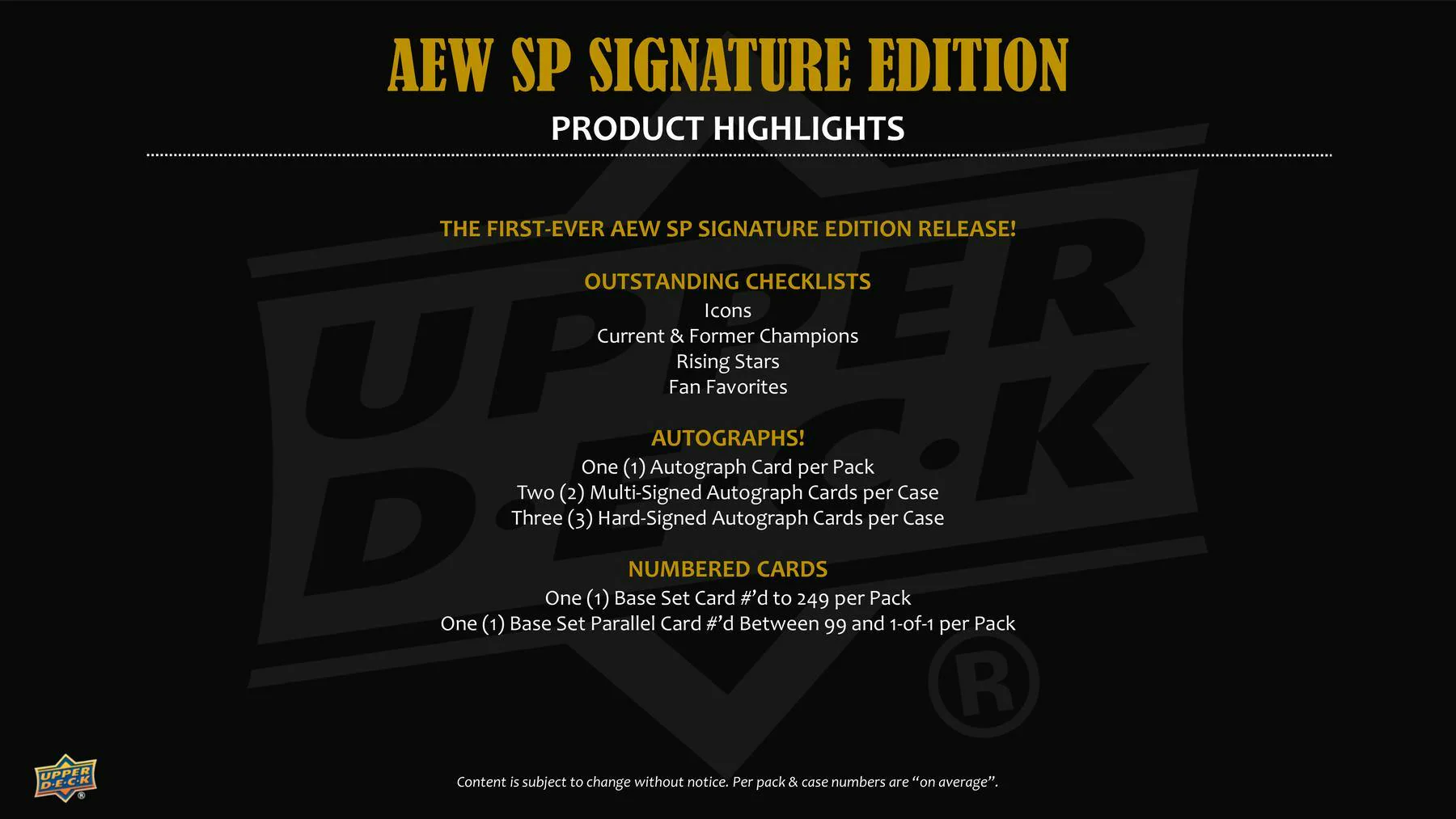 2025 Upper Deck SP Signature Edition AEW Wrestling Hobby Box - Image 2