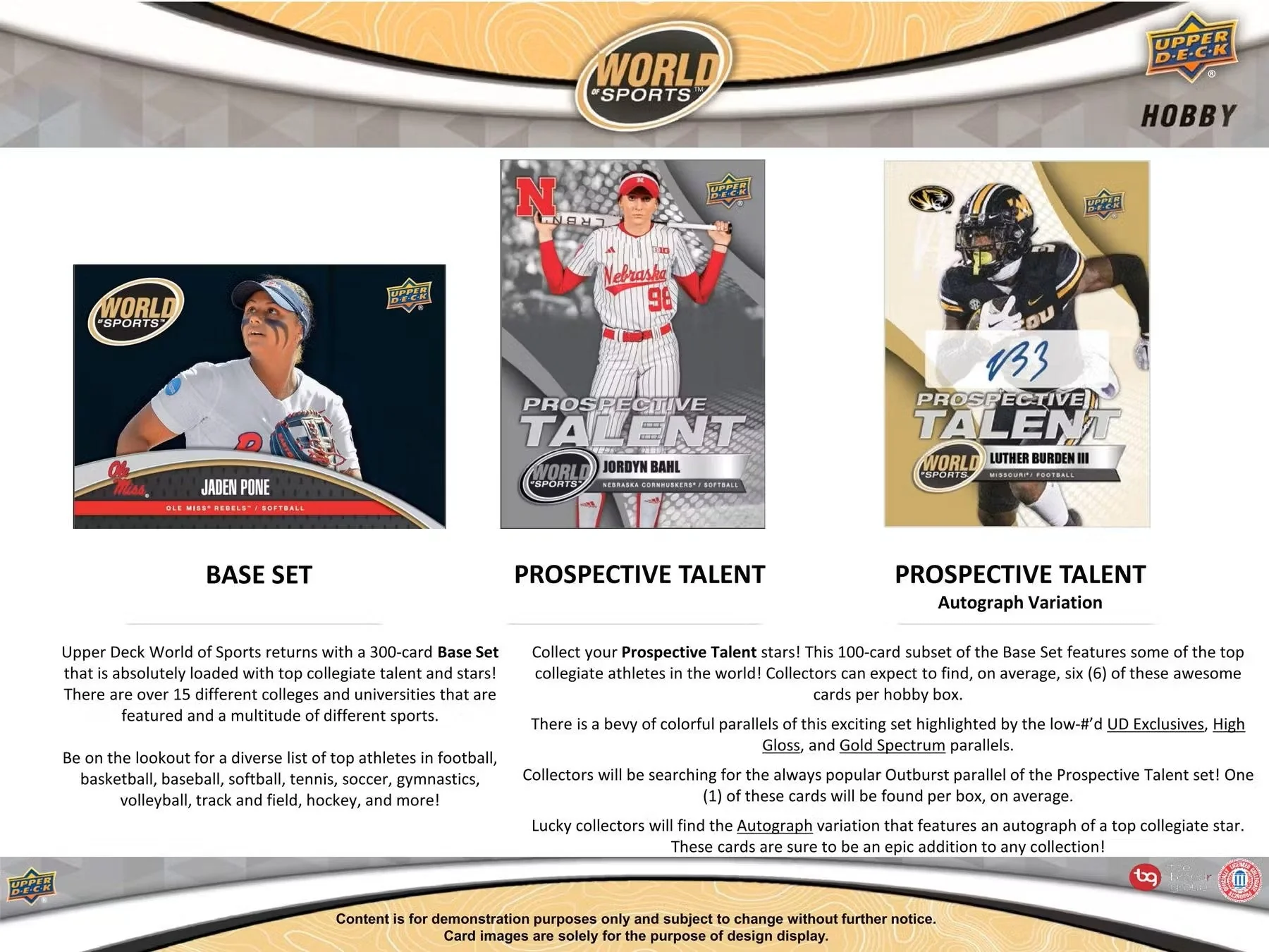 2025 Upper Deck World of Sports Volume 1 Multisport Hobby Box | Columbia Sports Cards - Image 2