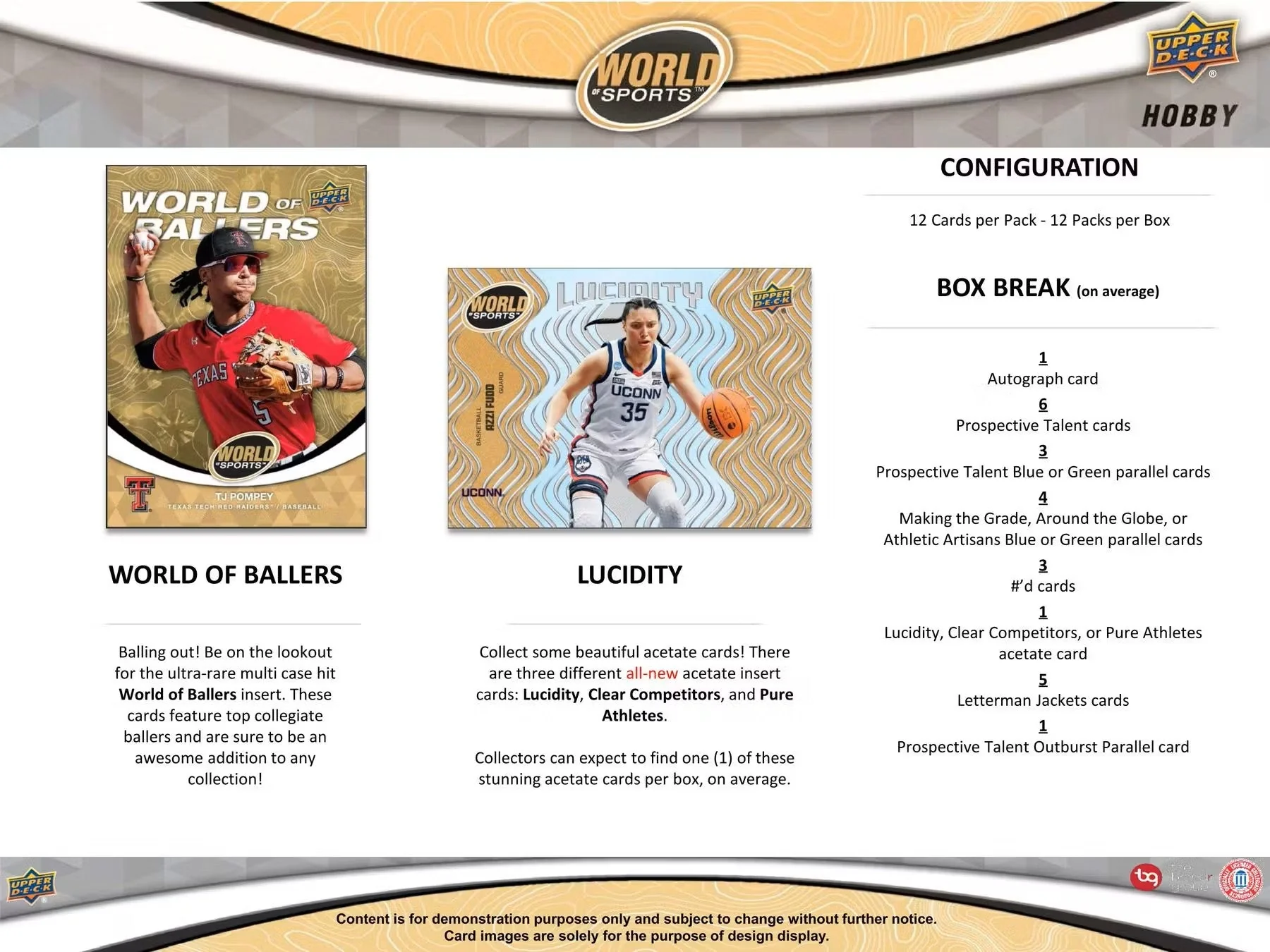2025 Upper Deck World of Sports Volume 1 Multisport Hobby Box | Columbia Sports Cards - Image 4