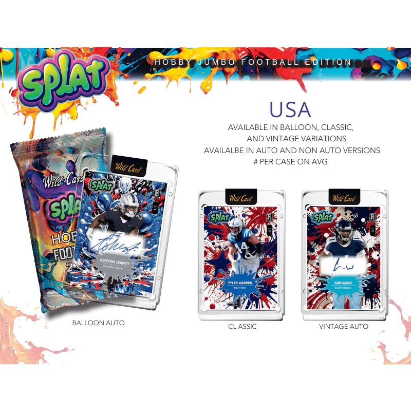 2025 Wild Card Splat Pro-Look Football Hobby Box | Columbia Sports Cards - Image 4