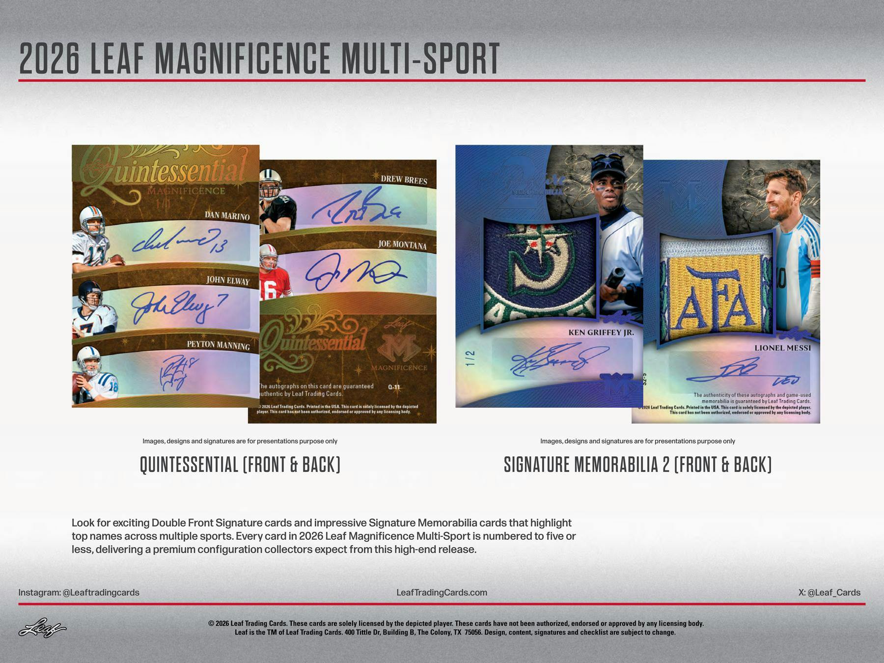 2026 Leaf Magnificence Multi-Sport Hobby Box | Columbia Sports Cards - Image 4