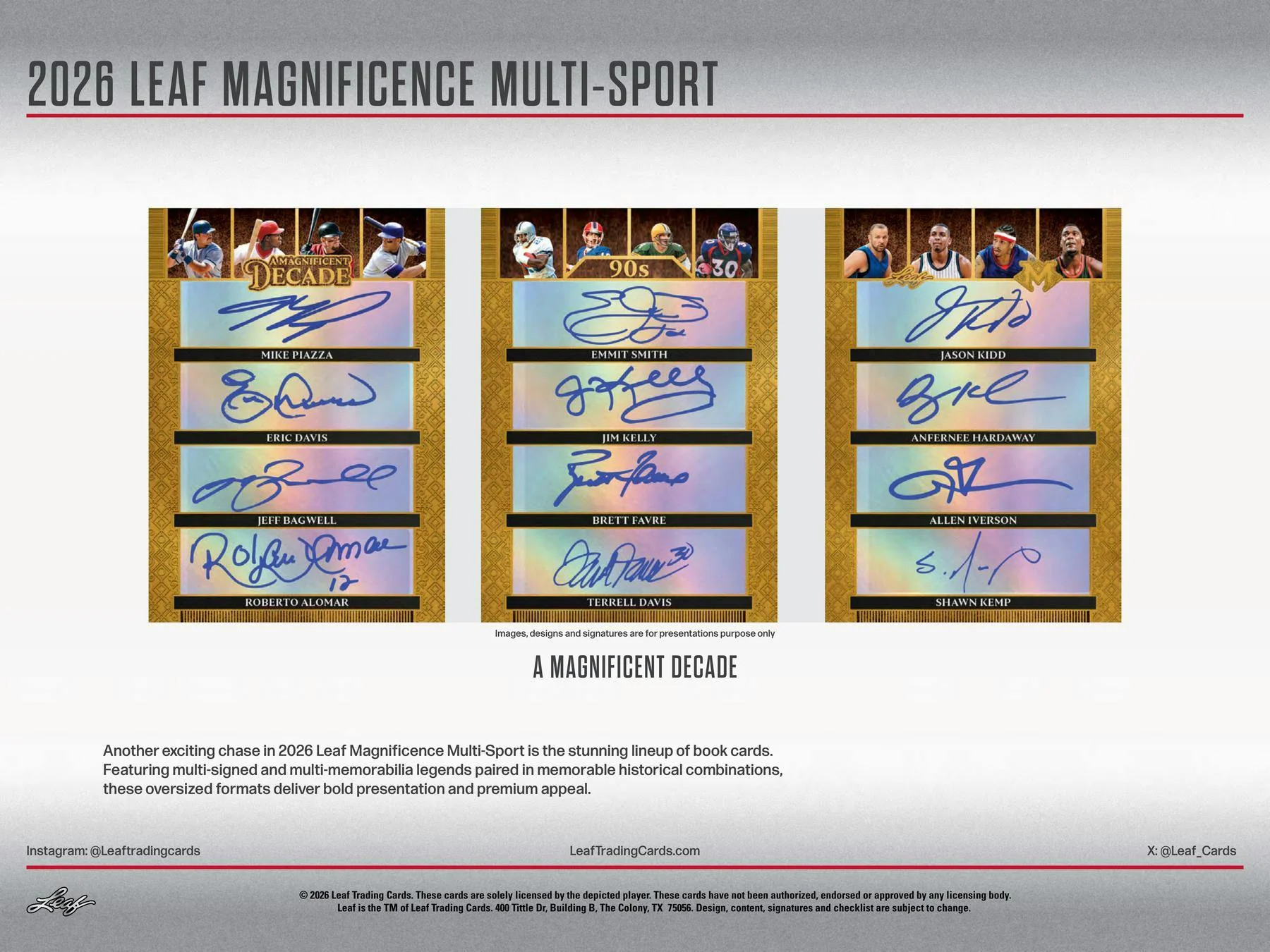 2026 Leaf Magnificence Multi-Sport Hobby Box | Columbia Sports Cards - Image 5