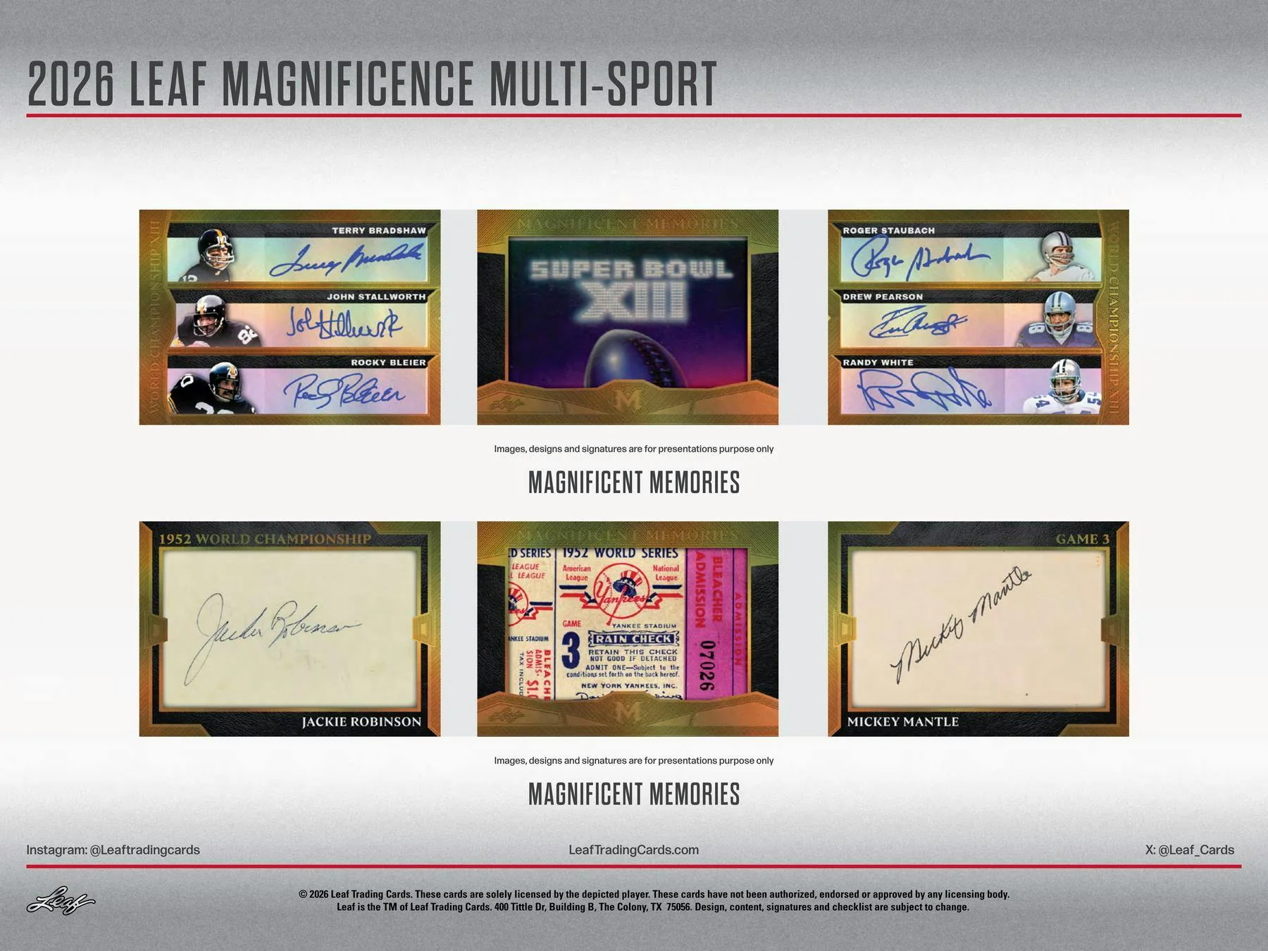 2026 Leaf Magnificence Multi-Sport Hobby Box | Columbia Sports Cards - Image 7
