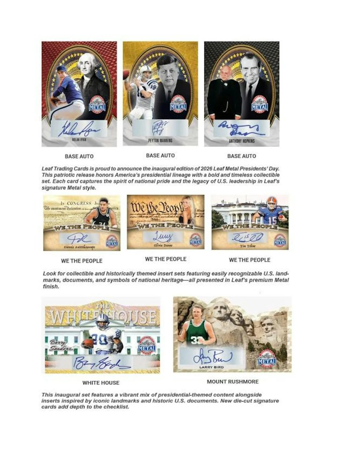2026 Leaf Metal Presidents' Day Hobby Box | Columbia Sports Cards - Image 4