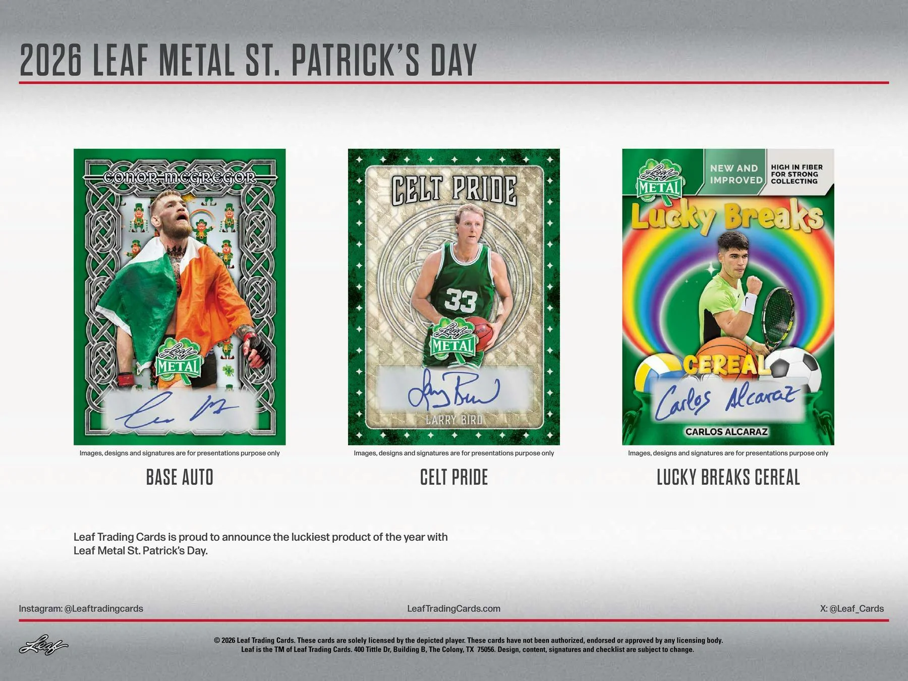 2026 Leaf Metal St. Patrick's Day Hobby Box | Columbia Sports Cards - Image 3