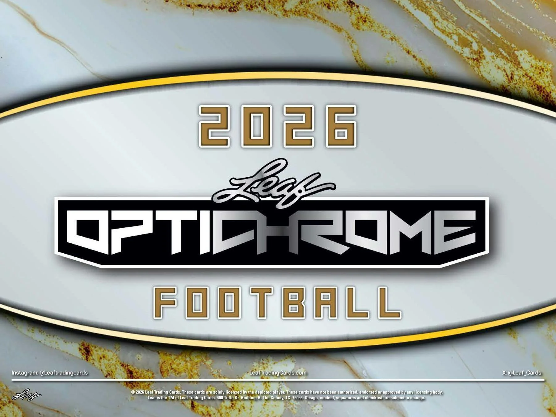 2026 Leaf Optichrome Football Hobby Box | Columbia Sports Cards