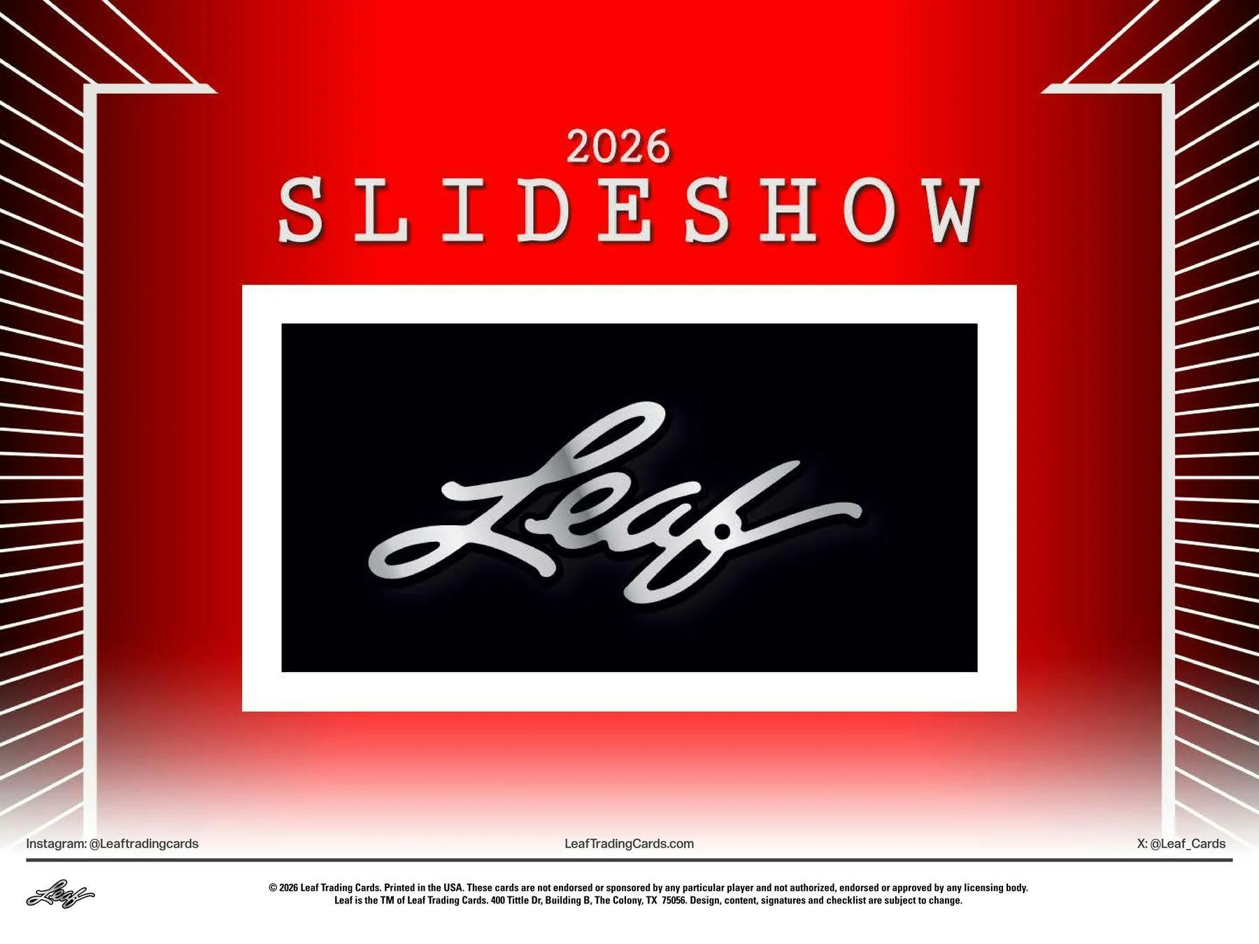2026 Leaf Slideshow Hobby Box | Columbia Sports Cards - Image 3