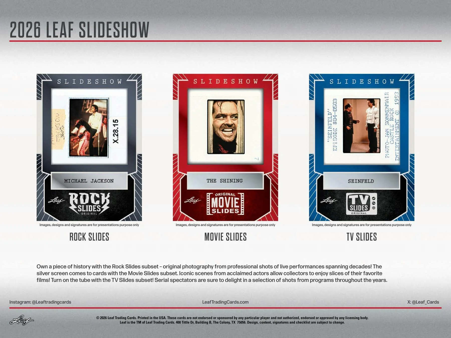 2026 Leaf Slideshow Hobby Box | Columbia Sports Cards - Image 4
