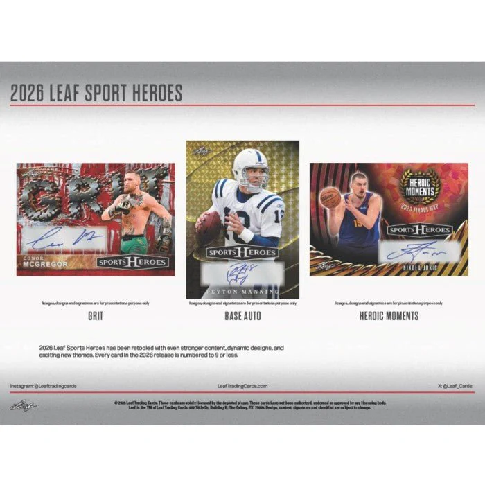 2026 Leaf Metal Sport Heroes Hobby Box | Columbia Sports Cards - Image 3