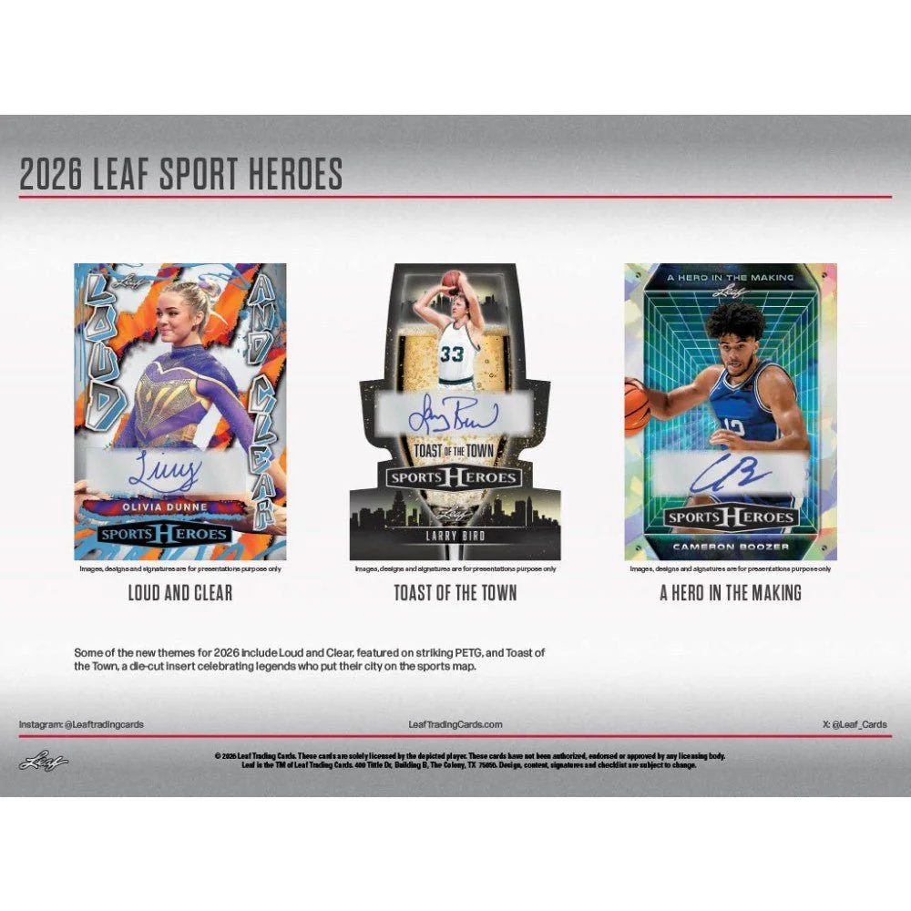 2026 Leaf Metal Sport Heroes Hobby Box | Columbia Sports Cards - Image 4