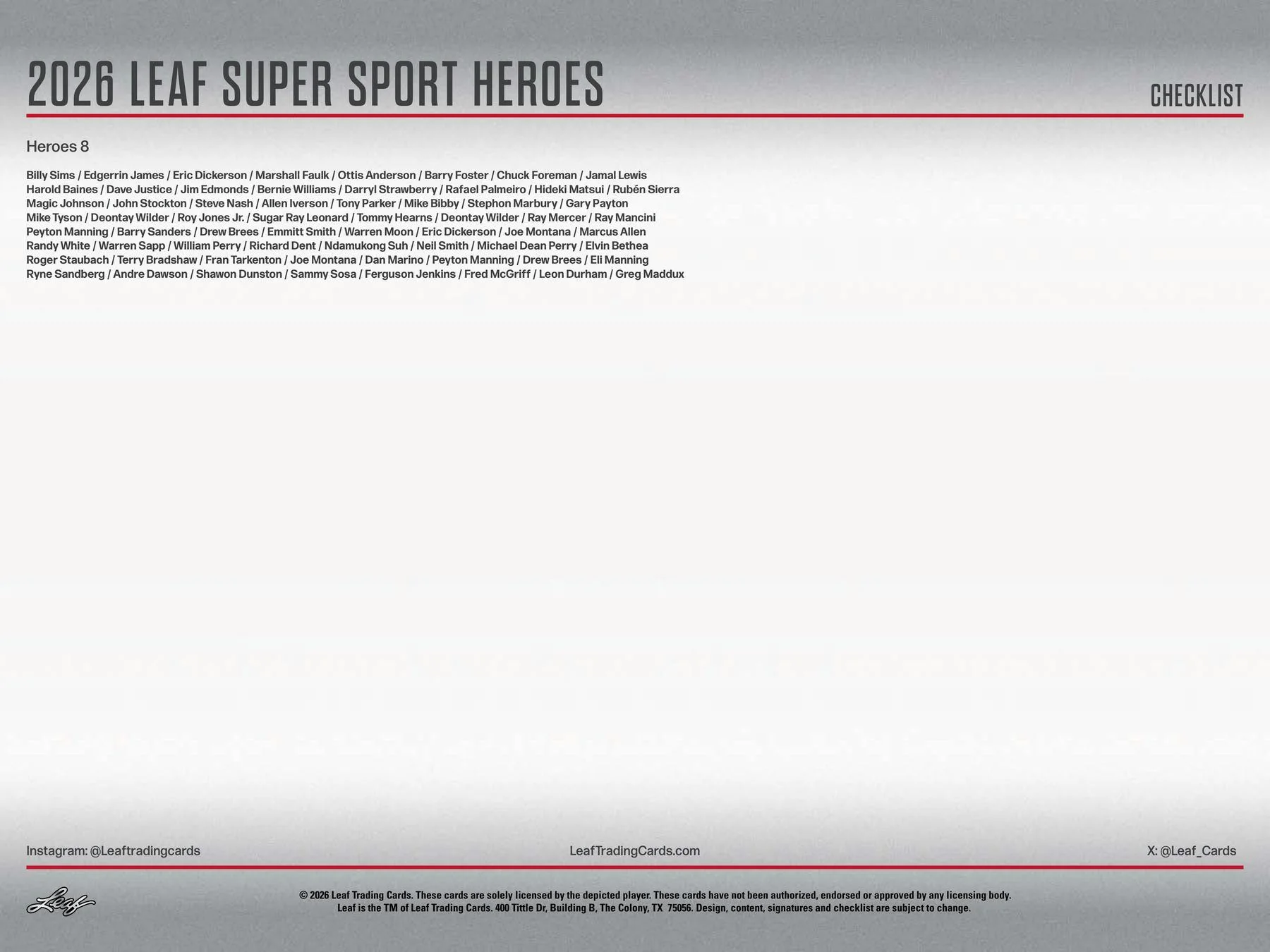 2026 Leaf Metal Super Sport Heroes Box | Columbia Sports Cards - Image 11