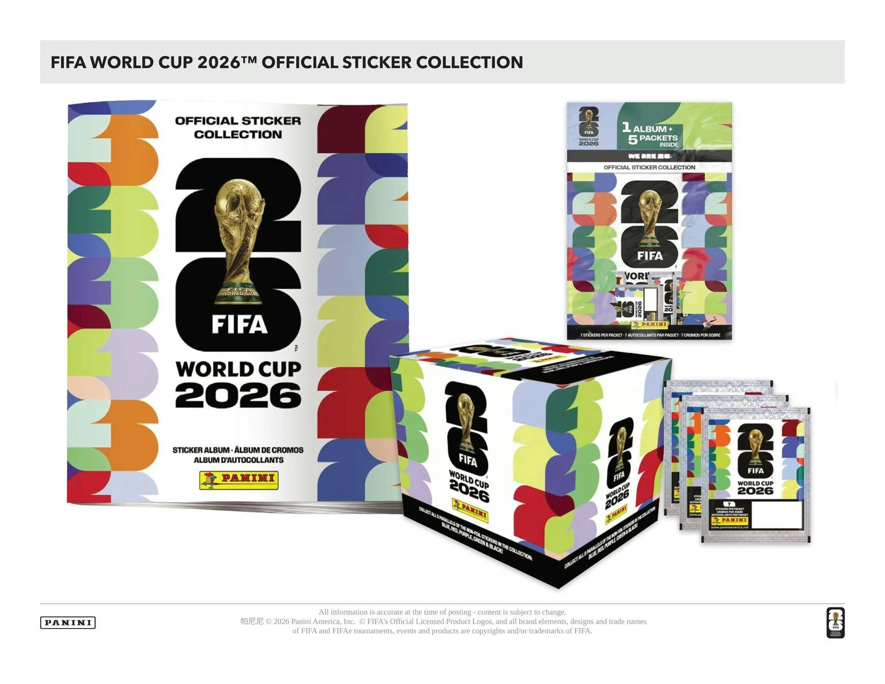 2026 Panini FIFA World Cup Soccer Sticker Box (25 Packs) – U.S. Version | Columbia Sports Cards - Image 2